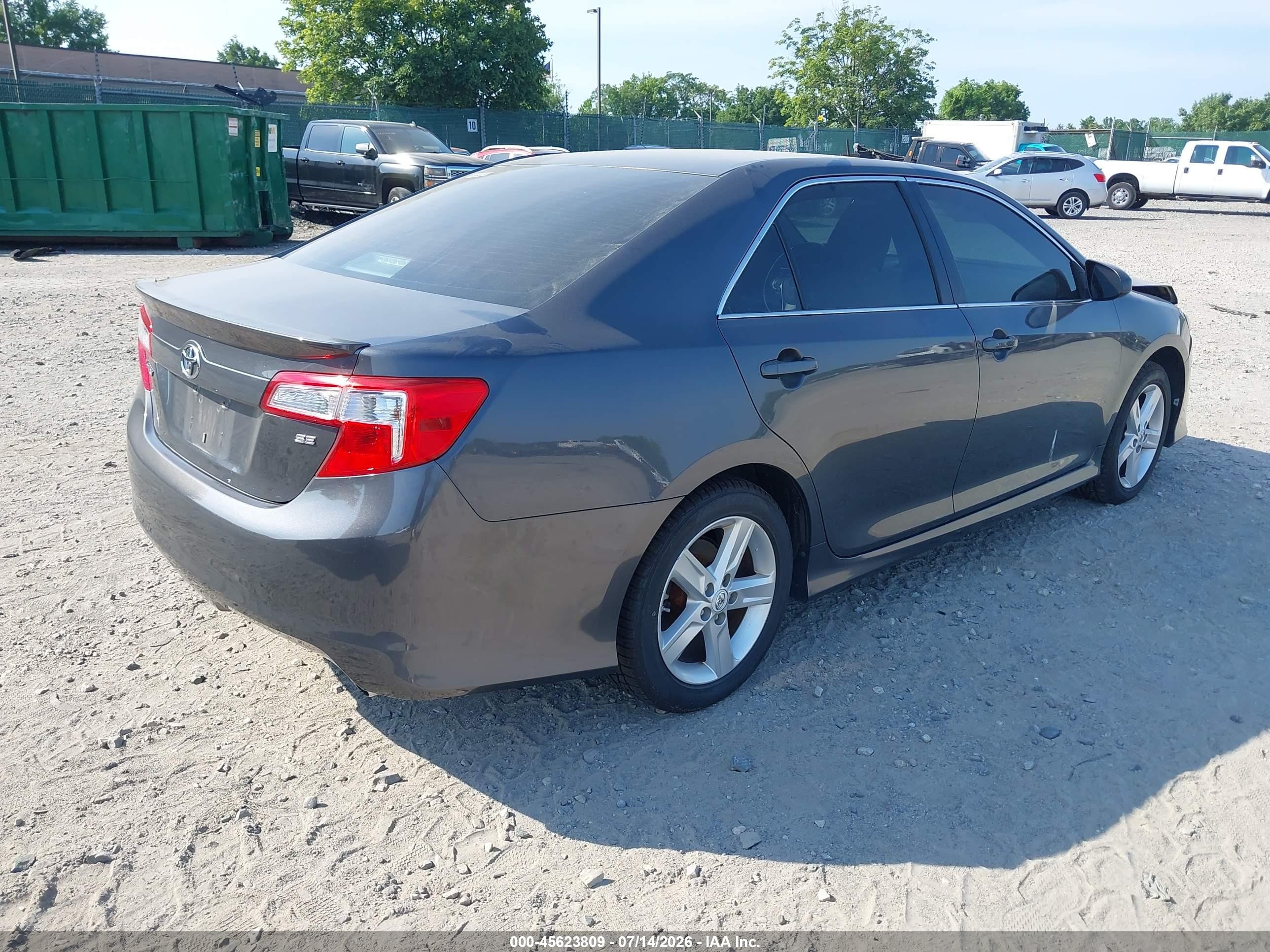 2012 Toyota Camry Se Gray vin: 4T1BF1FK5CU044980
