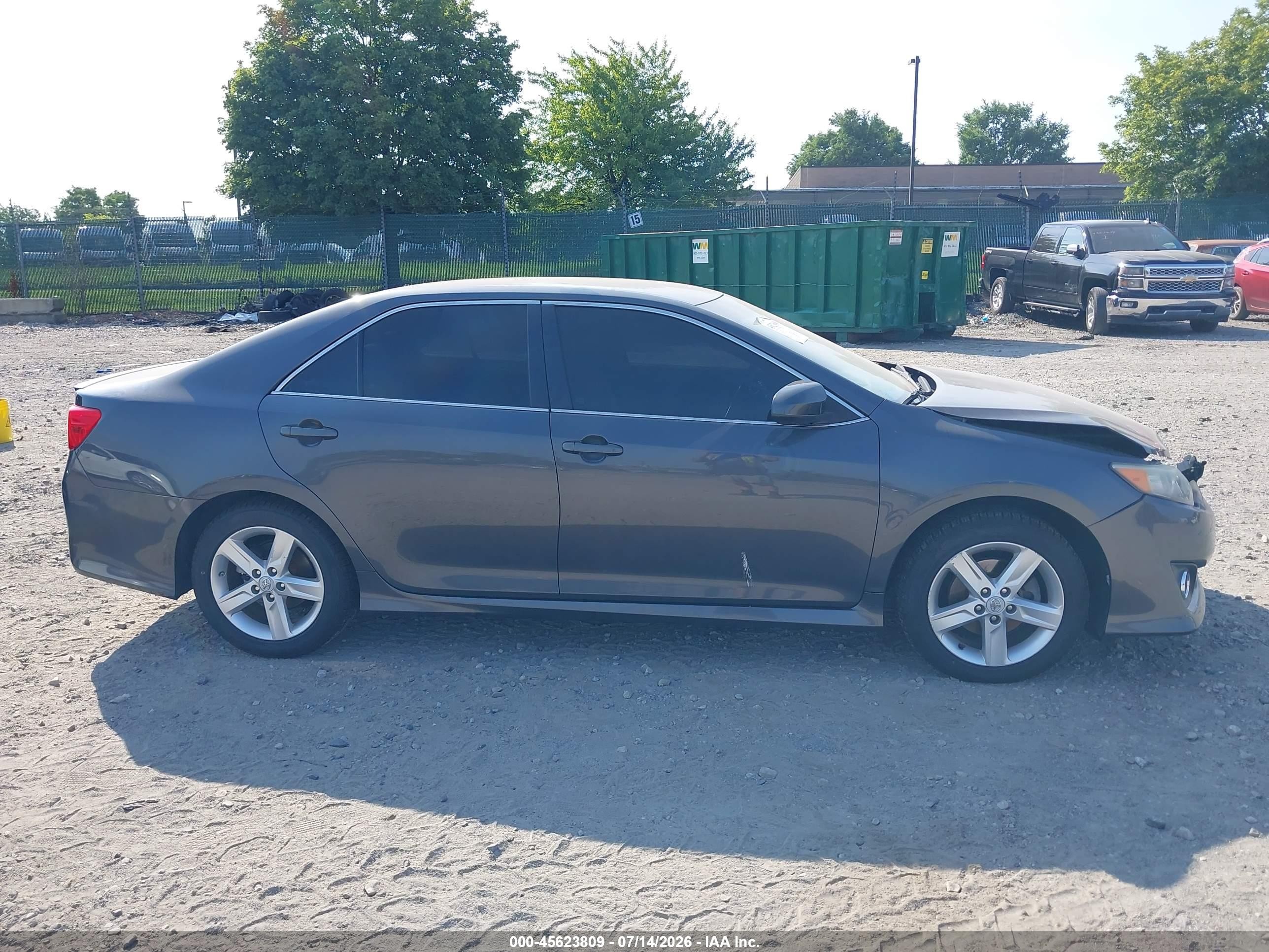 2012 Toyota Camry Se Gray vin: 4T1BF1FK5CU044980