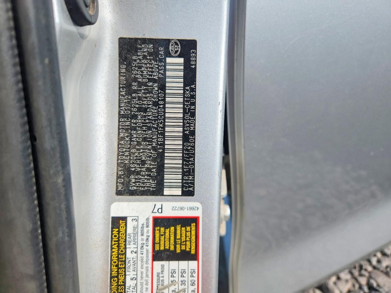 2012 Toyota Camry Se Silver vin: 4T1BF1FK5CU048107