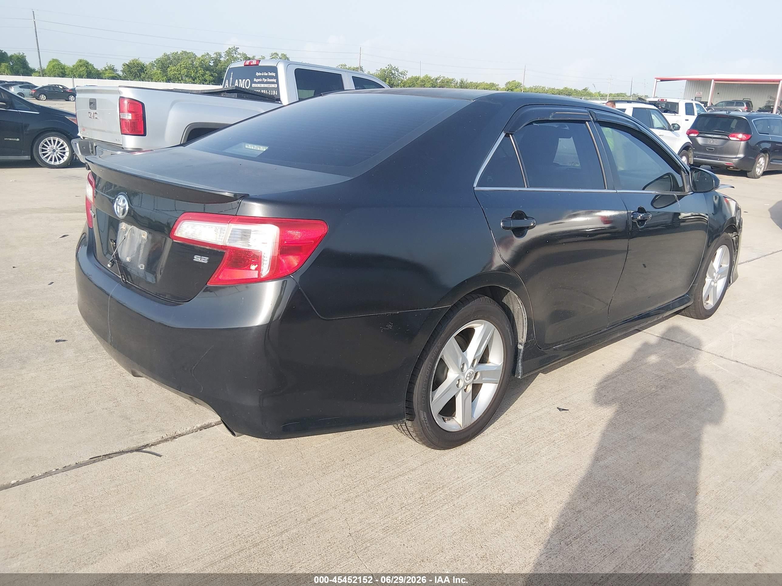2012 Toyota Camry Se Черный vin: 4T1BF1FK5CU086016