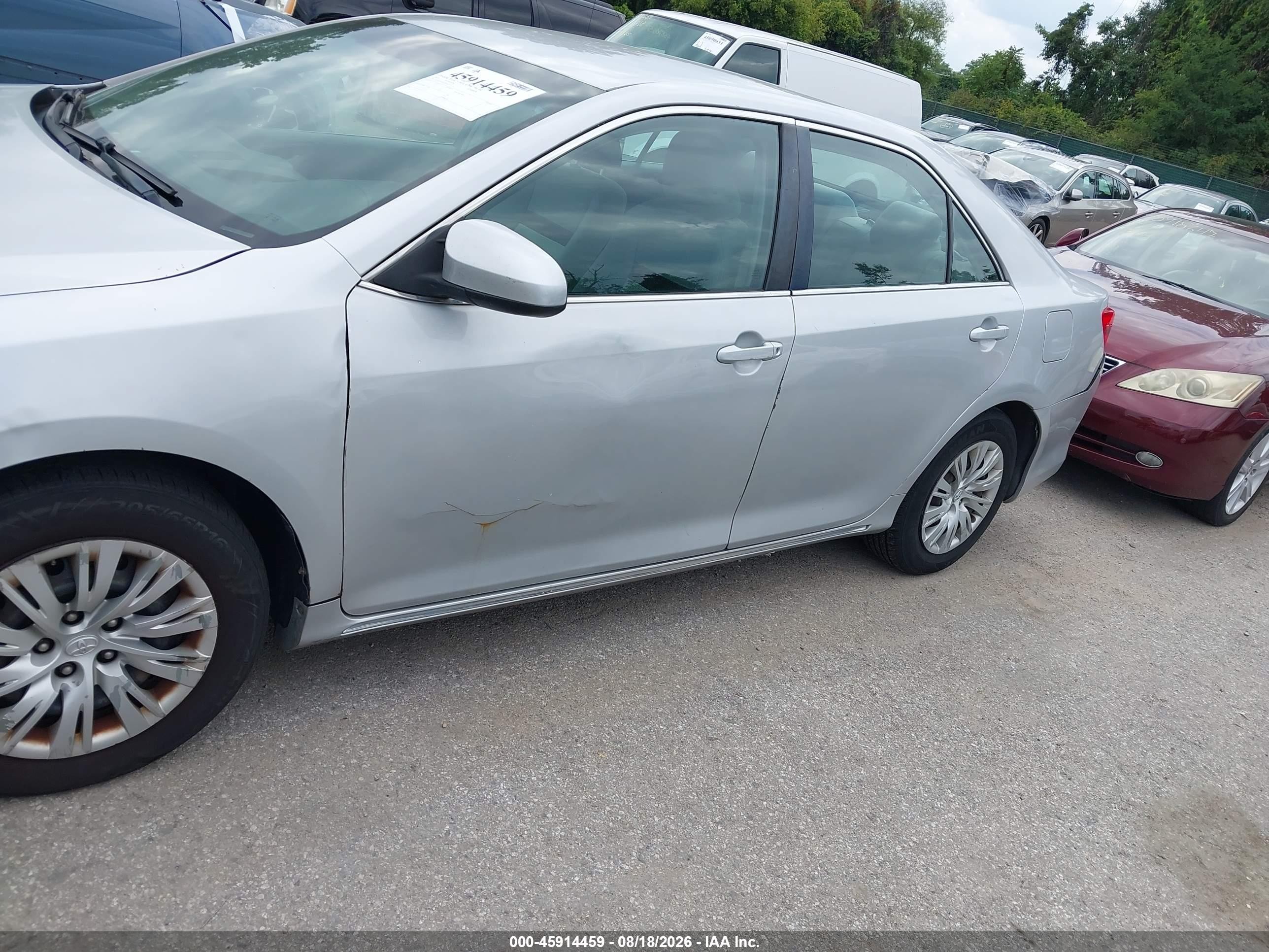 2012 Toyota Camry Le Silver vin: 4T1BF1FK5CU092317