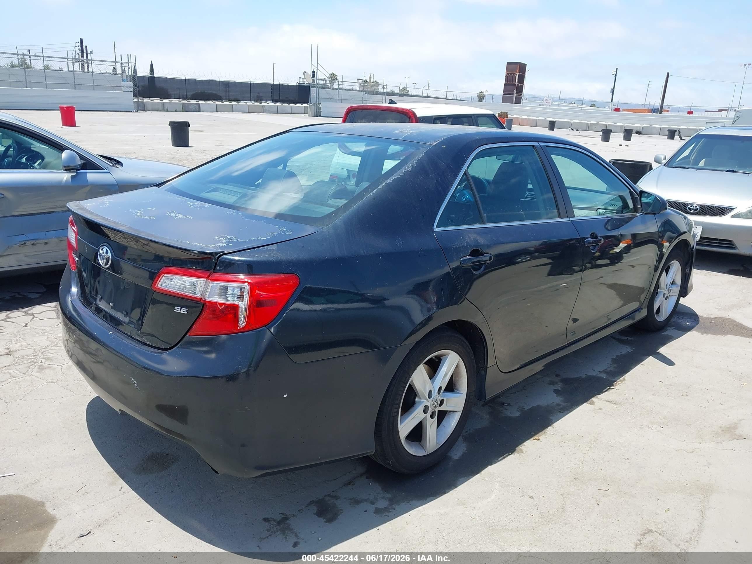 2012 Toyota Camry Se Black vin: 4T1BF1FK5CU097839