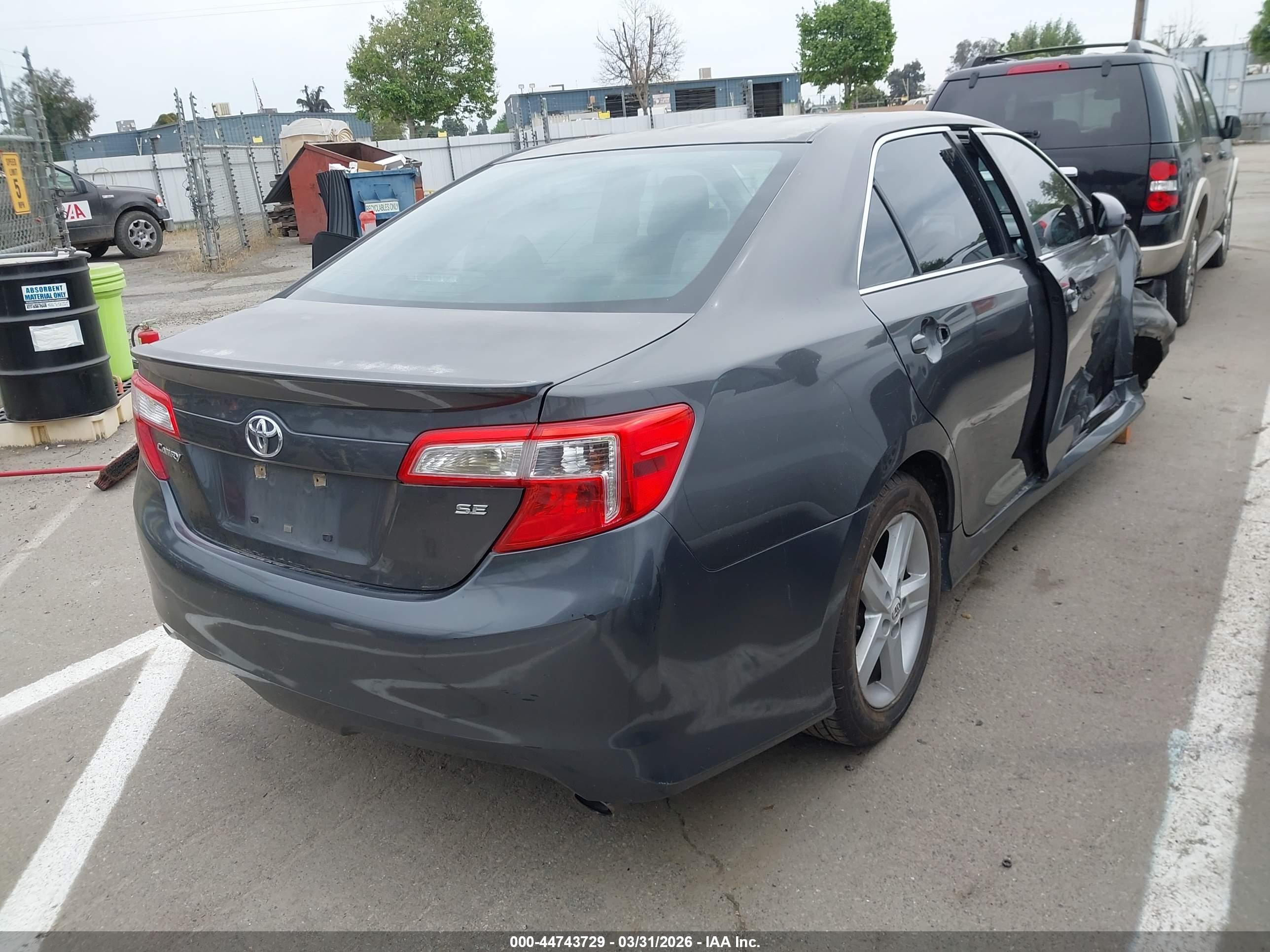 2012 Toyota Camry Se Gray vin: 4T1BF1FK5CU107981