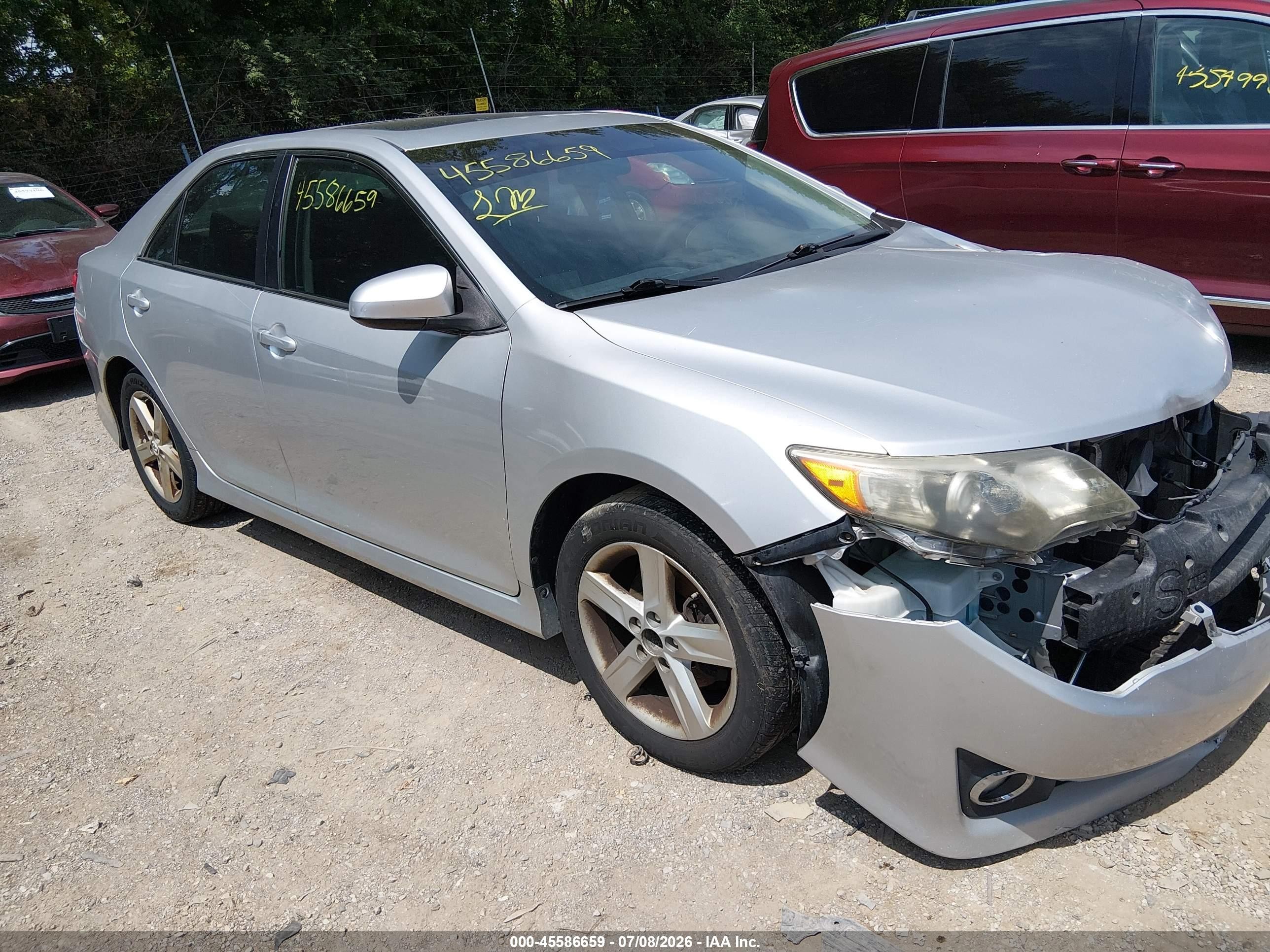 2012 Toyota Camry Se Silver vin: 4T1BF1FK5CU112775