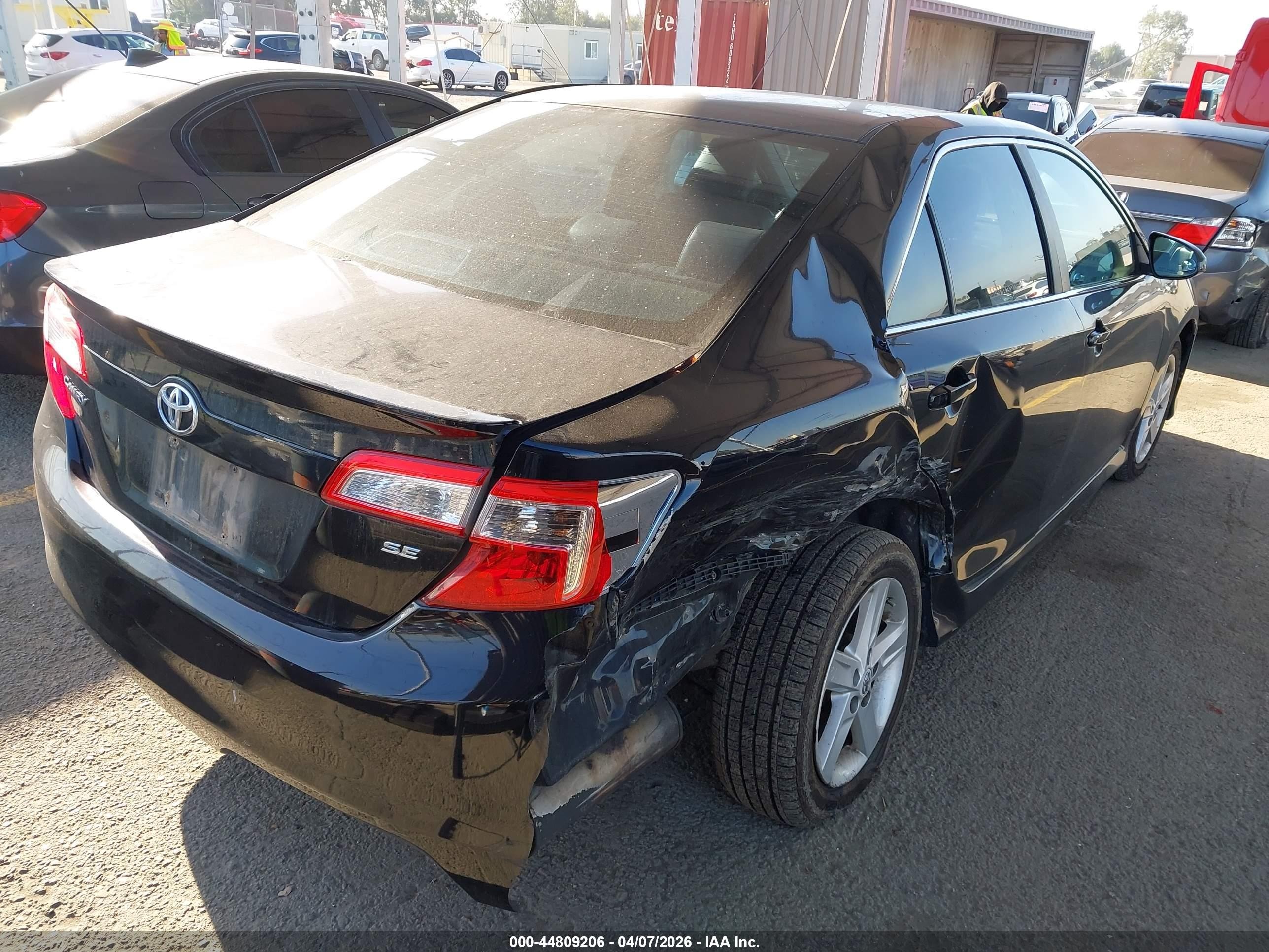2012 Toyota Camry Se Черный vin: 4T1BF1FK5CU124019