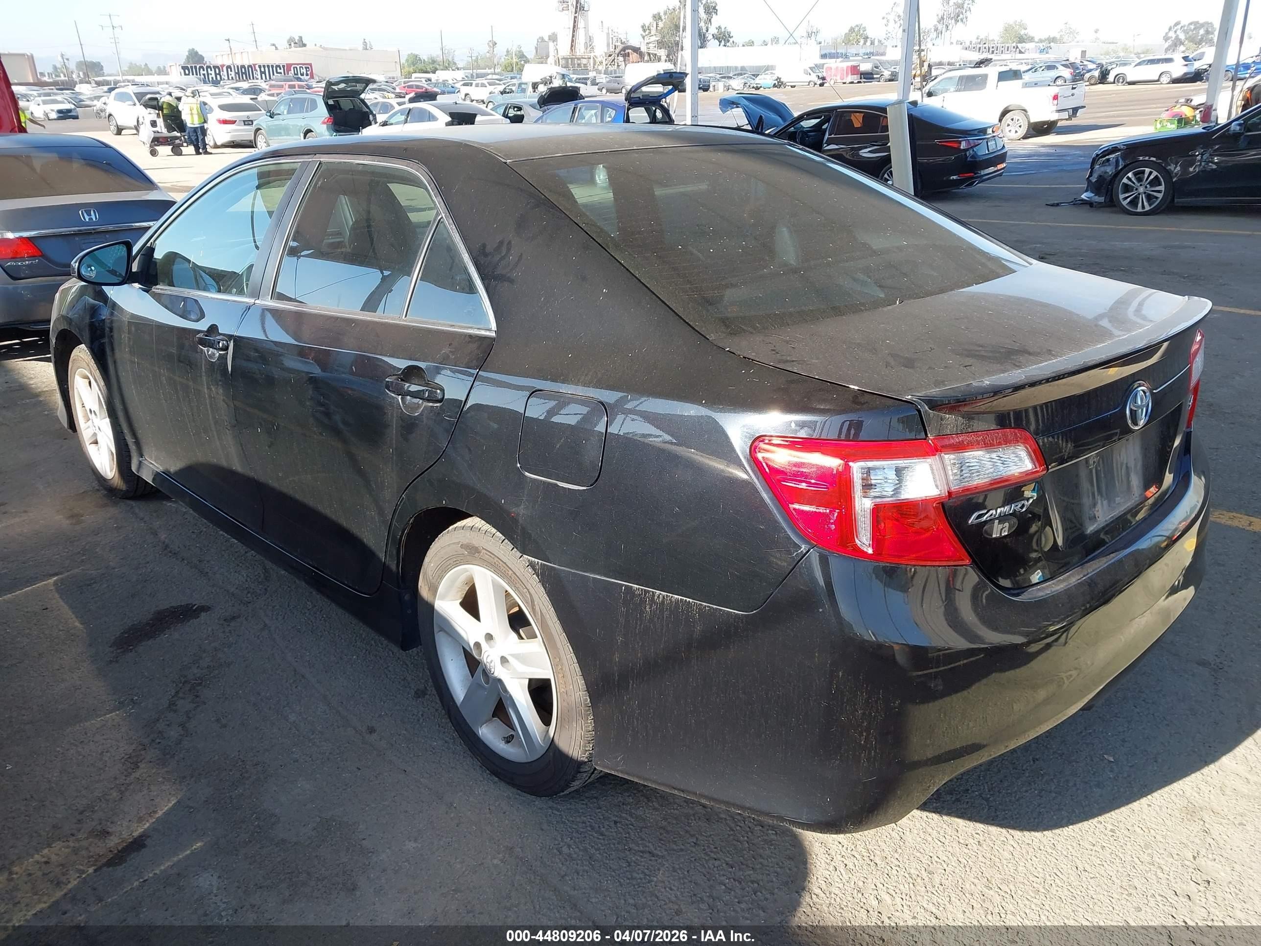 2012 Toyota Camry Se Черный vin: 4T1BF1FK5CU124019