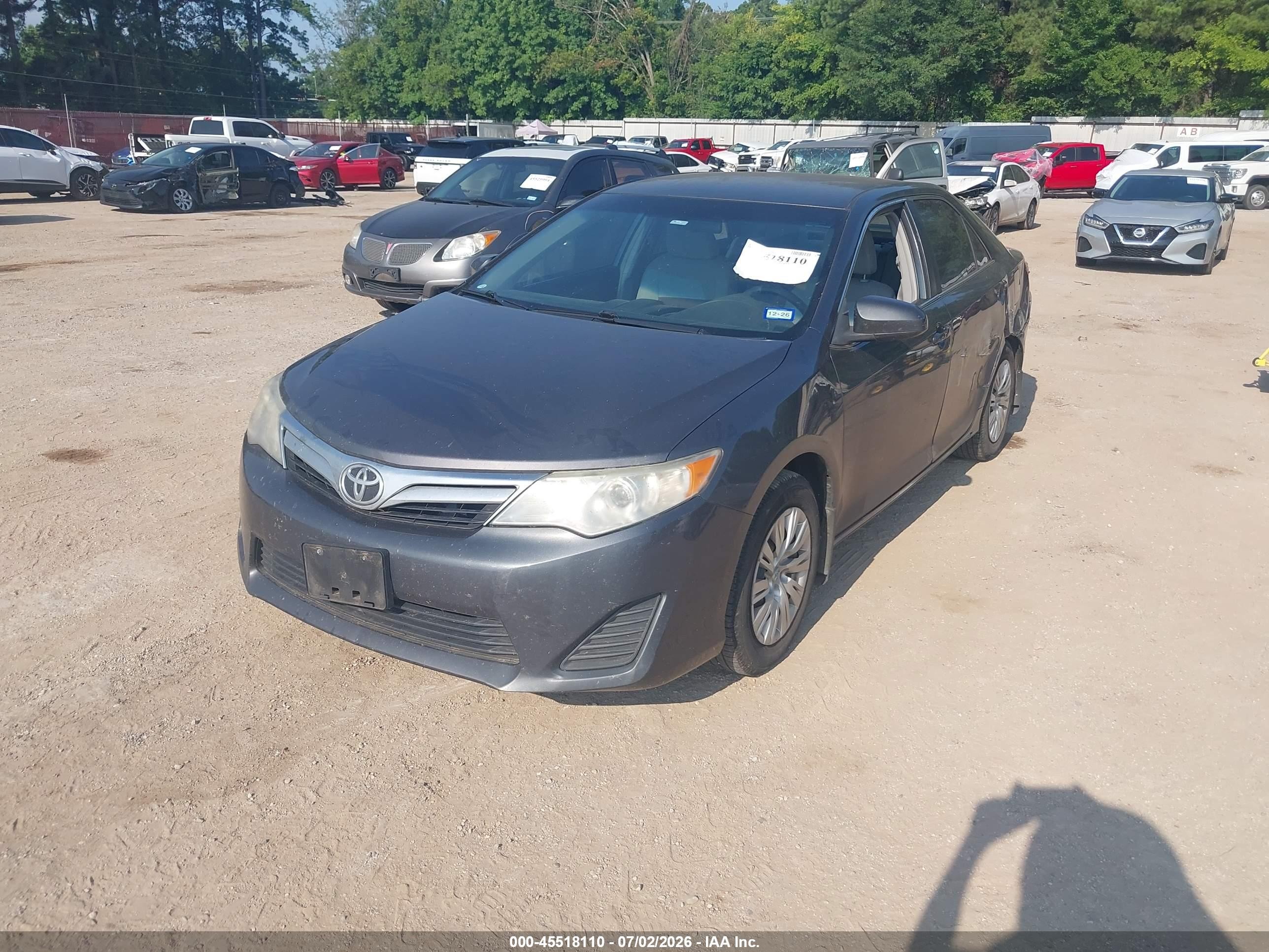 2012 Toyota Camry Le Gray vin: 4T1BF1FK5CU128166