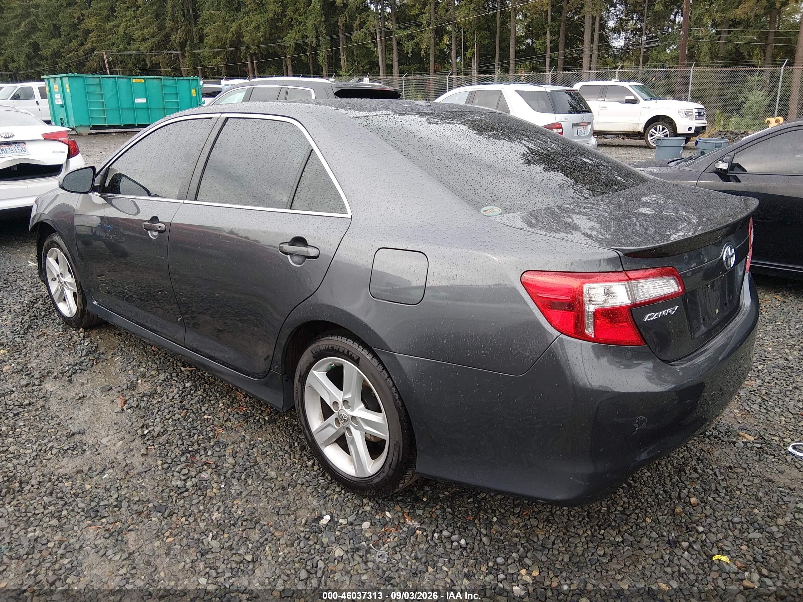 2012 Toyota Camry Se Gray vin: 4T1BF1FK5CU170711