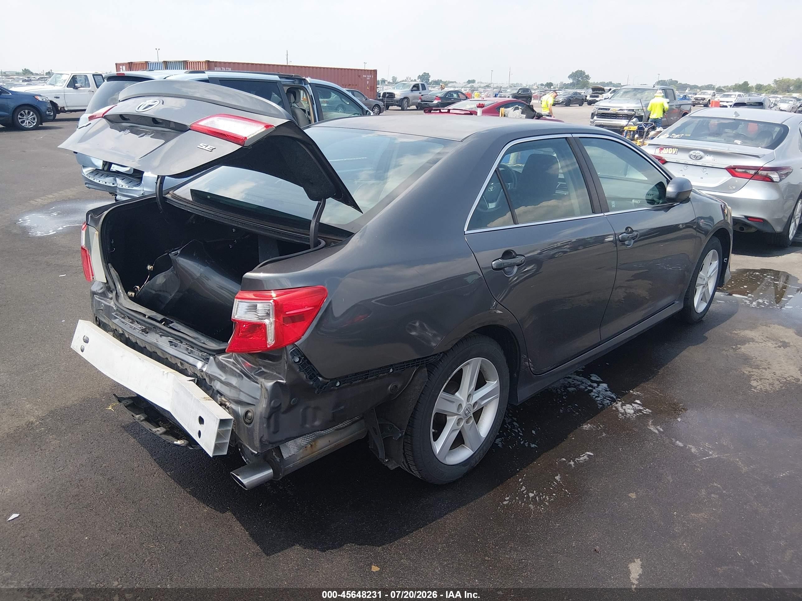 2012 Toyota Camry Se Gray vin: 4T1BF1FK5CU200368
