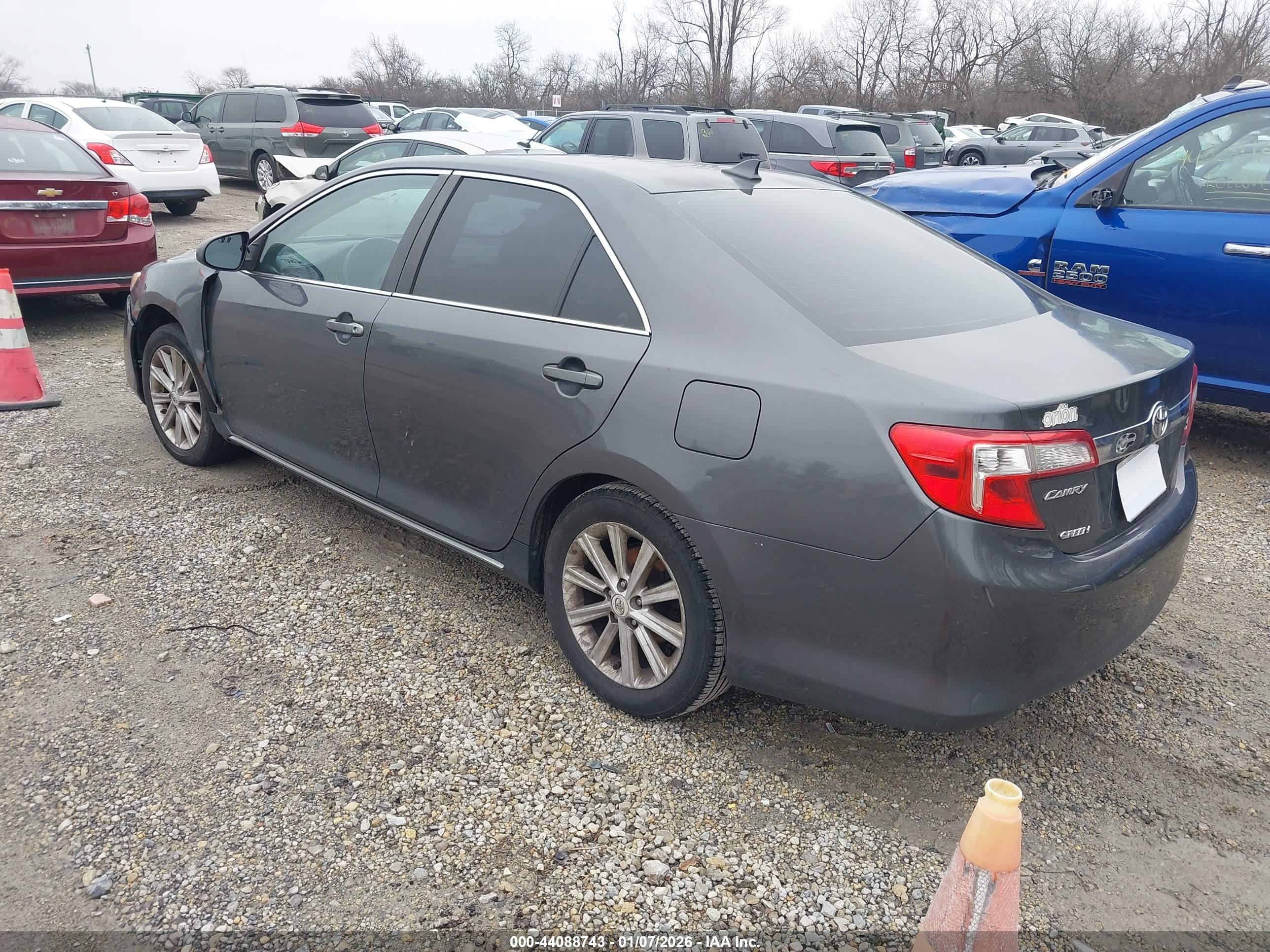 2012 Toyota Camry Xle Gray vin: 4T1BF1FK5CU504641
