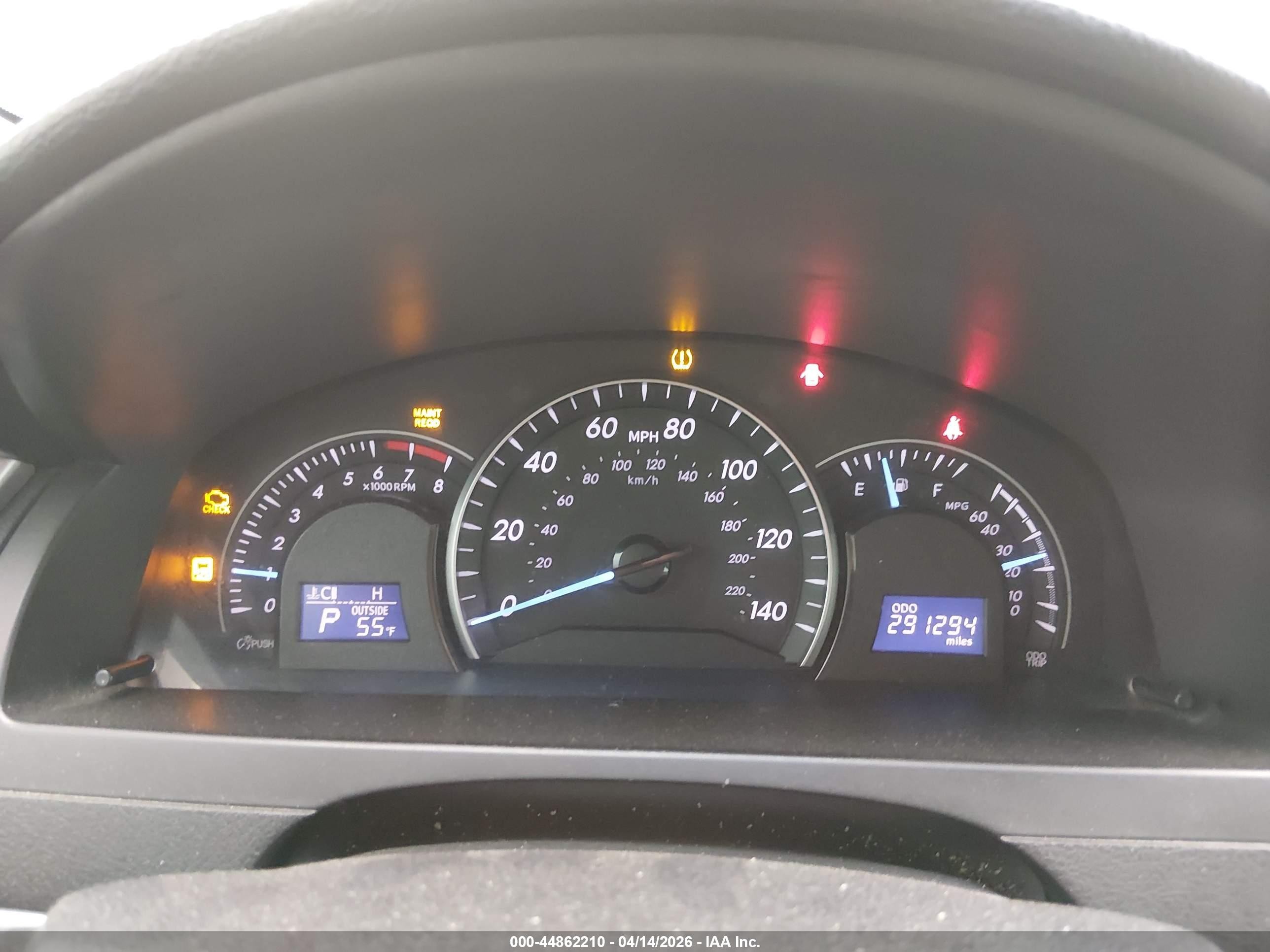 2012 Toyota Camry Le Зеленый vin: 4T1BF1FK5CU514733