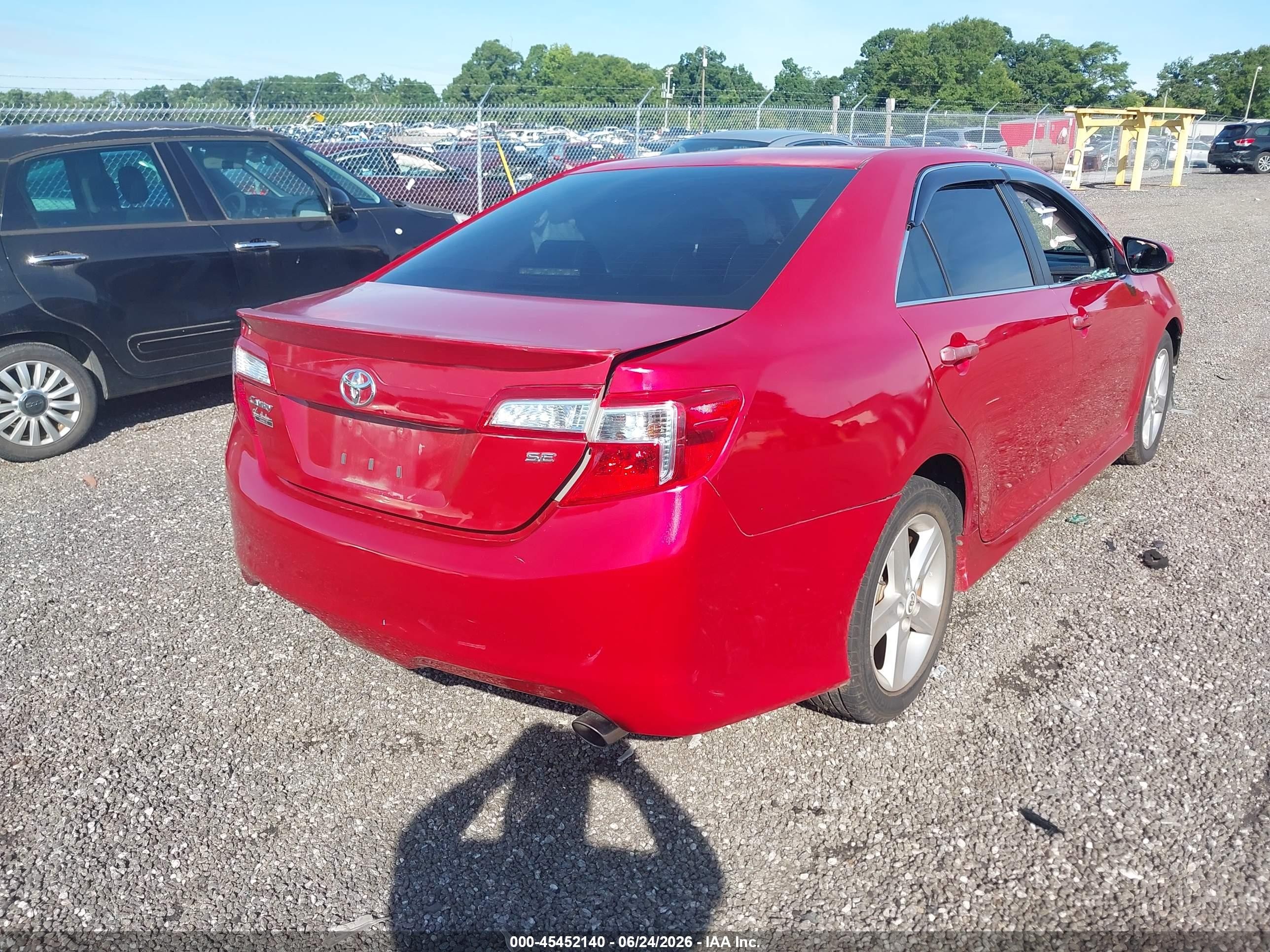 2012 Toyota Camry Se Красный vin: 4T1BF1FK5CU515333