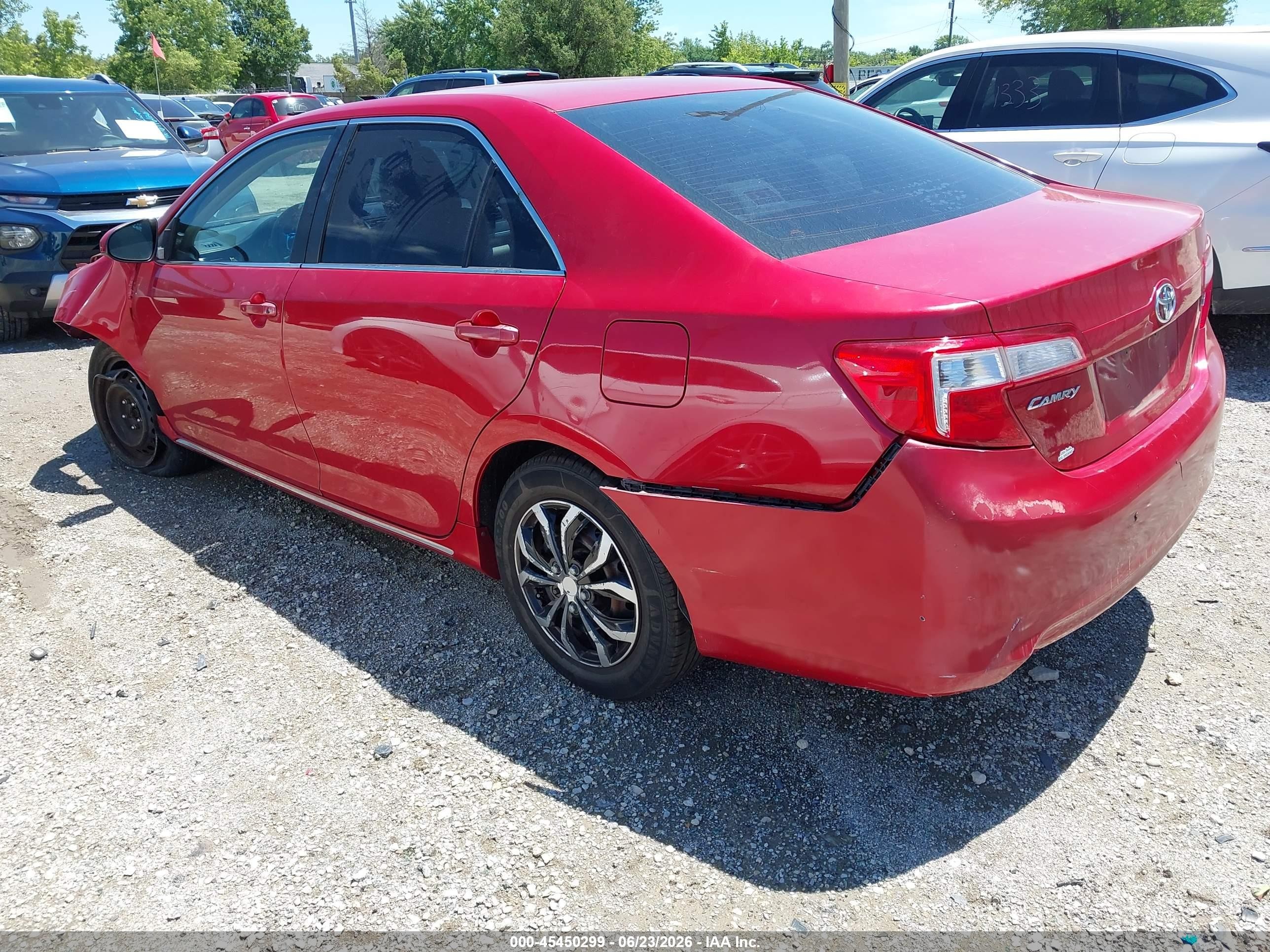 2012 Toyota Camry Le Красный vin: 4T1BF1FK5CU519219