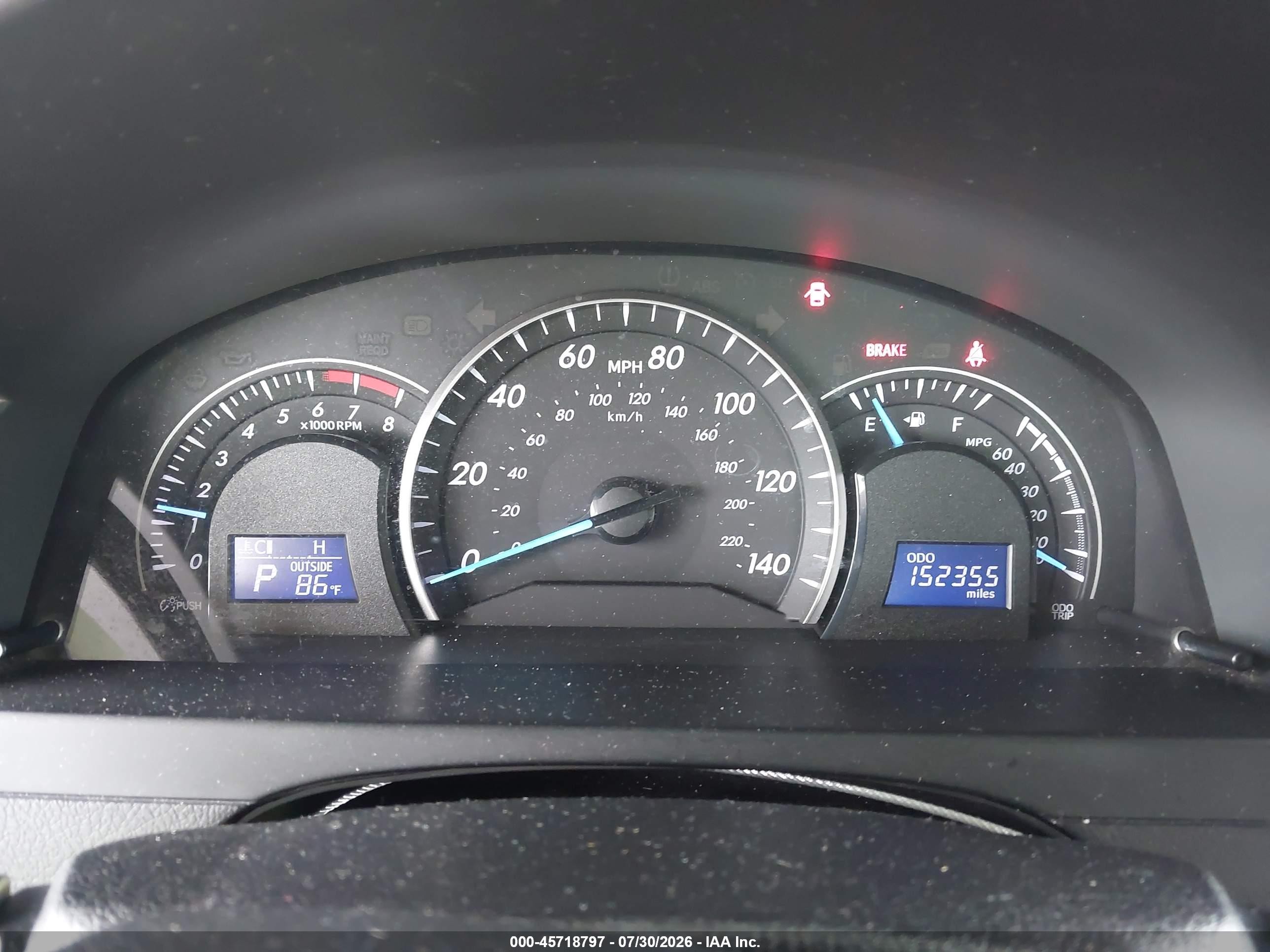 2012 Toyota Camry Le Red vin: 4T1BF1FK5CU520287