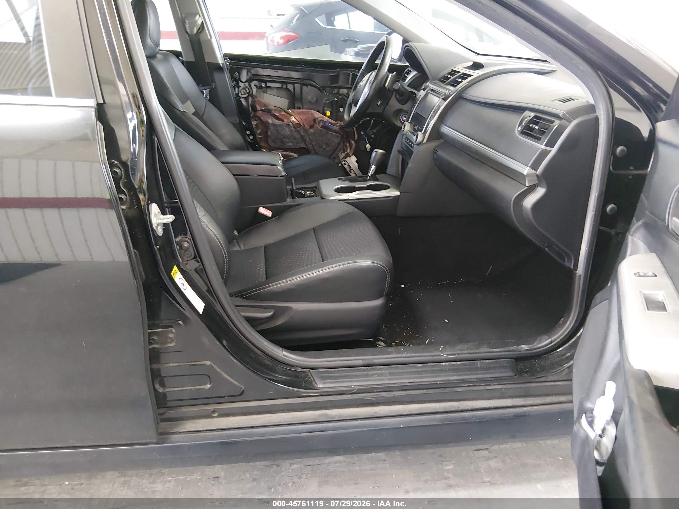 2012 Toyota Camry Se Black vin: 4T1BF1FK5CU534397