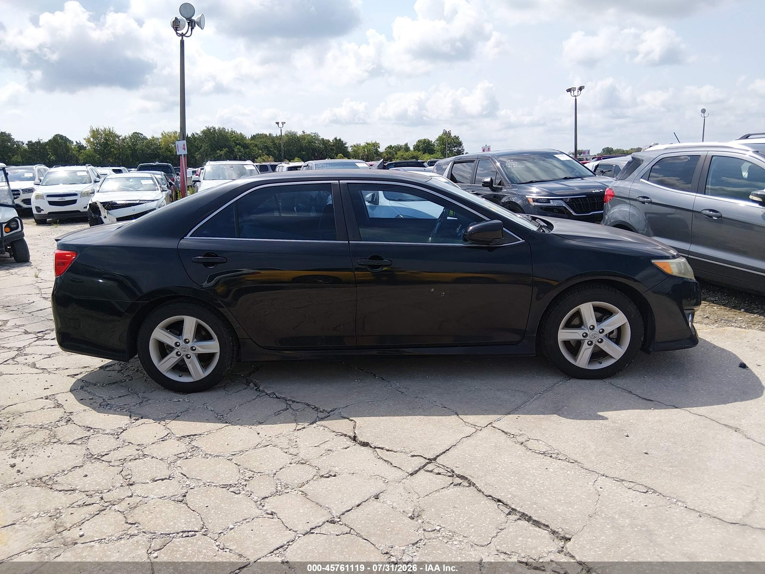 2012 Toyota Camry Se Black vin: 4T1BF1FK5CU534397