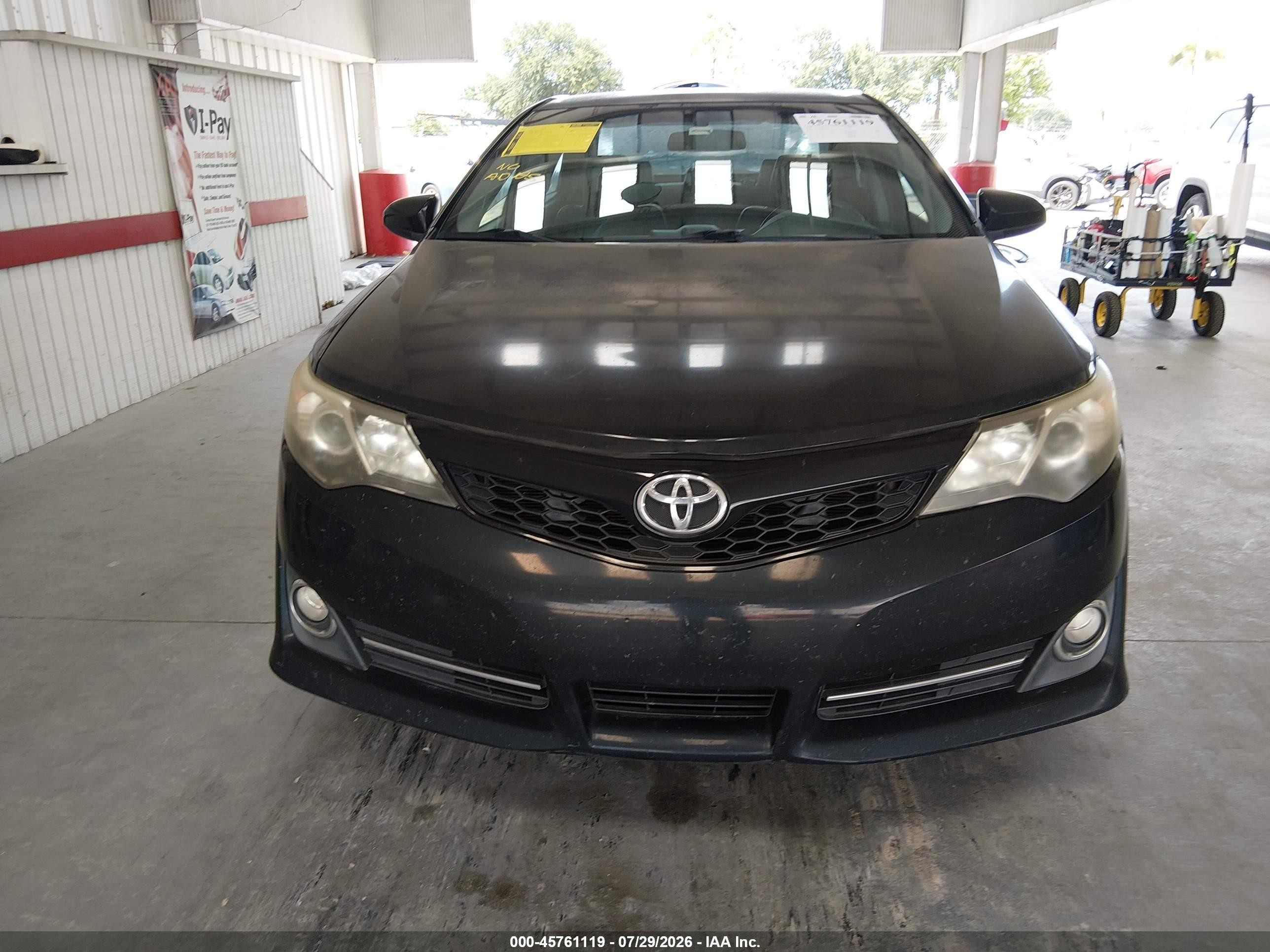 2012 Toyota Camry Se Black vin: 4T1BF1FK5CU534397