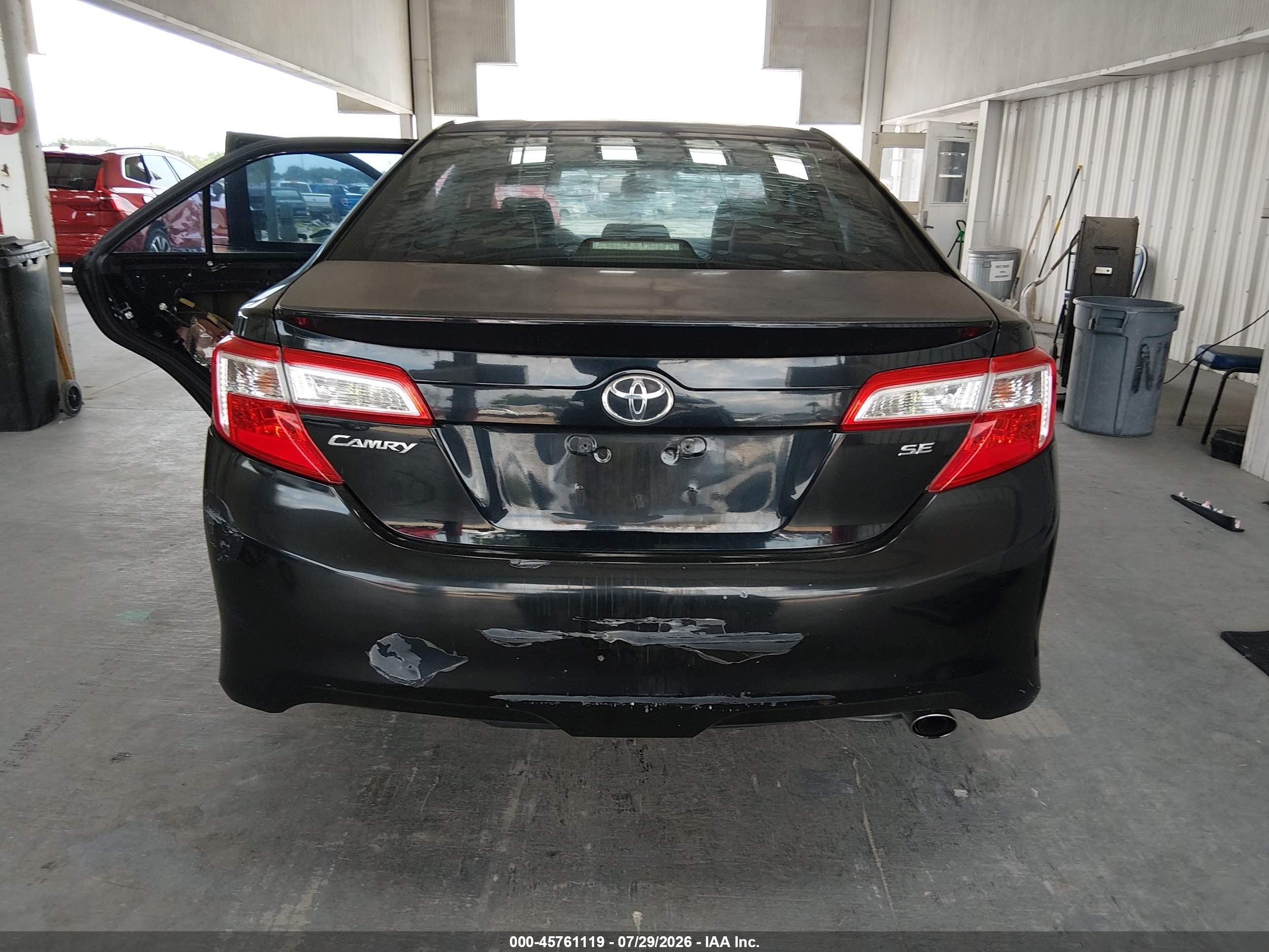2012 Toyota Camry Se Black vin: 4T1BF1FK5CU534397