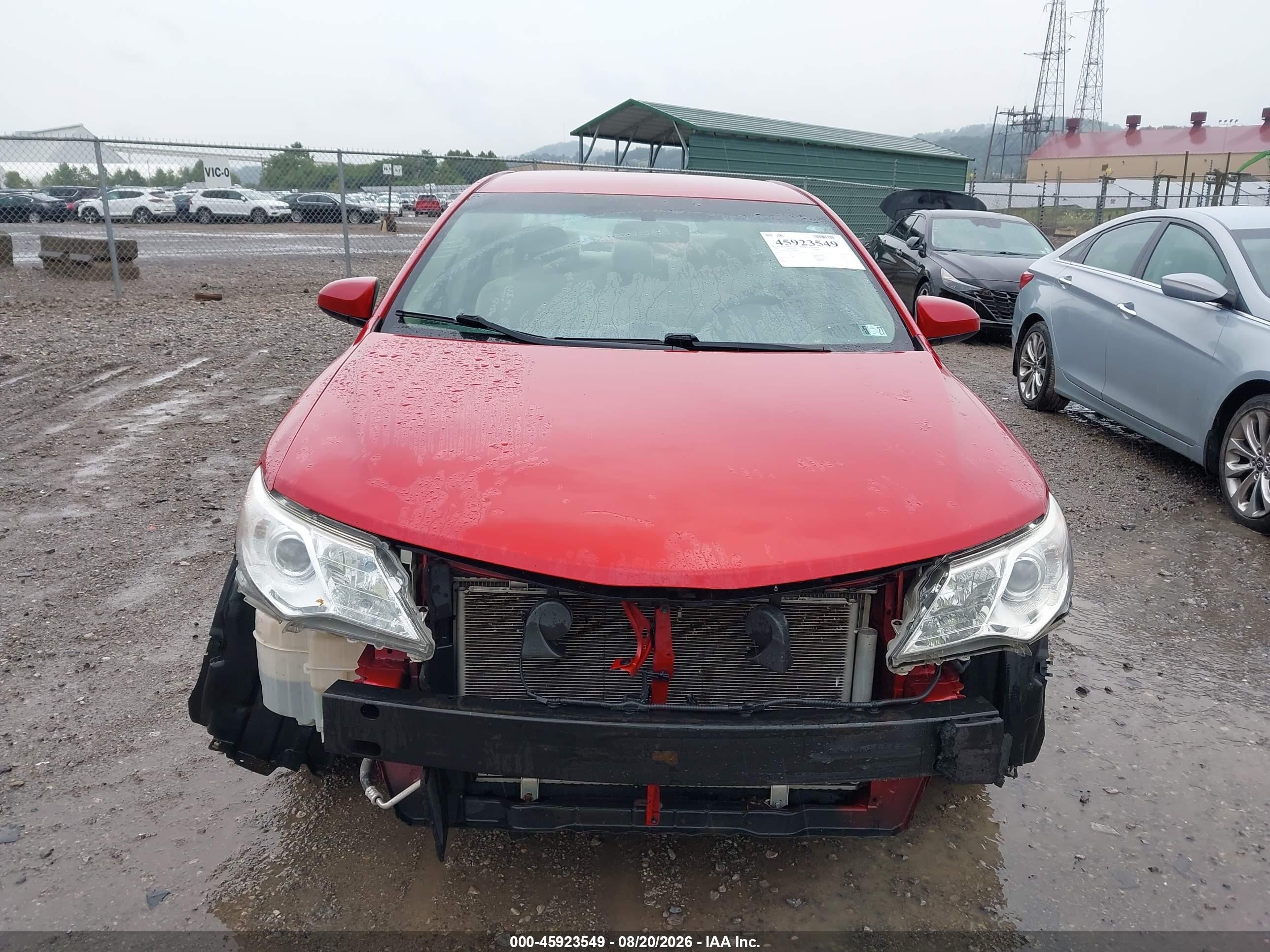 2012 Toyota Camry Le Red vin: 4T1BF1FK5CU549448
