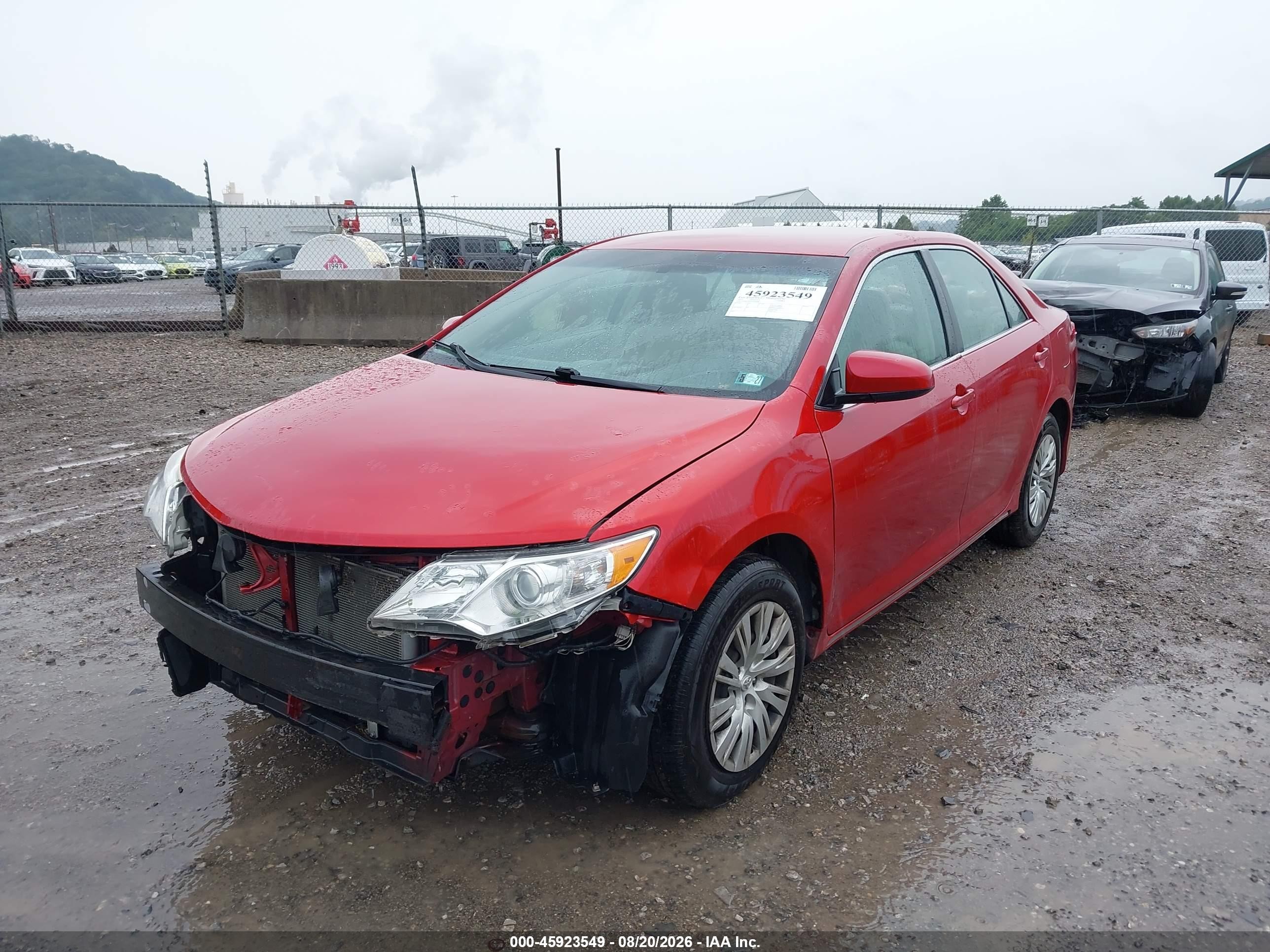 2012 Toyota Camry Le Red vin: 4T1BF1FK5CU549448