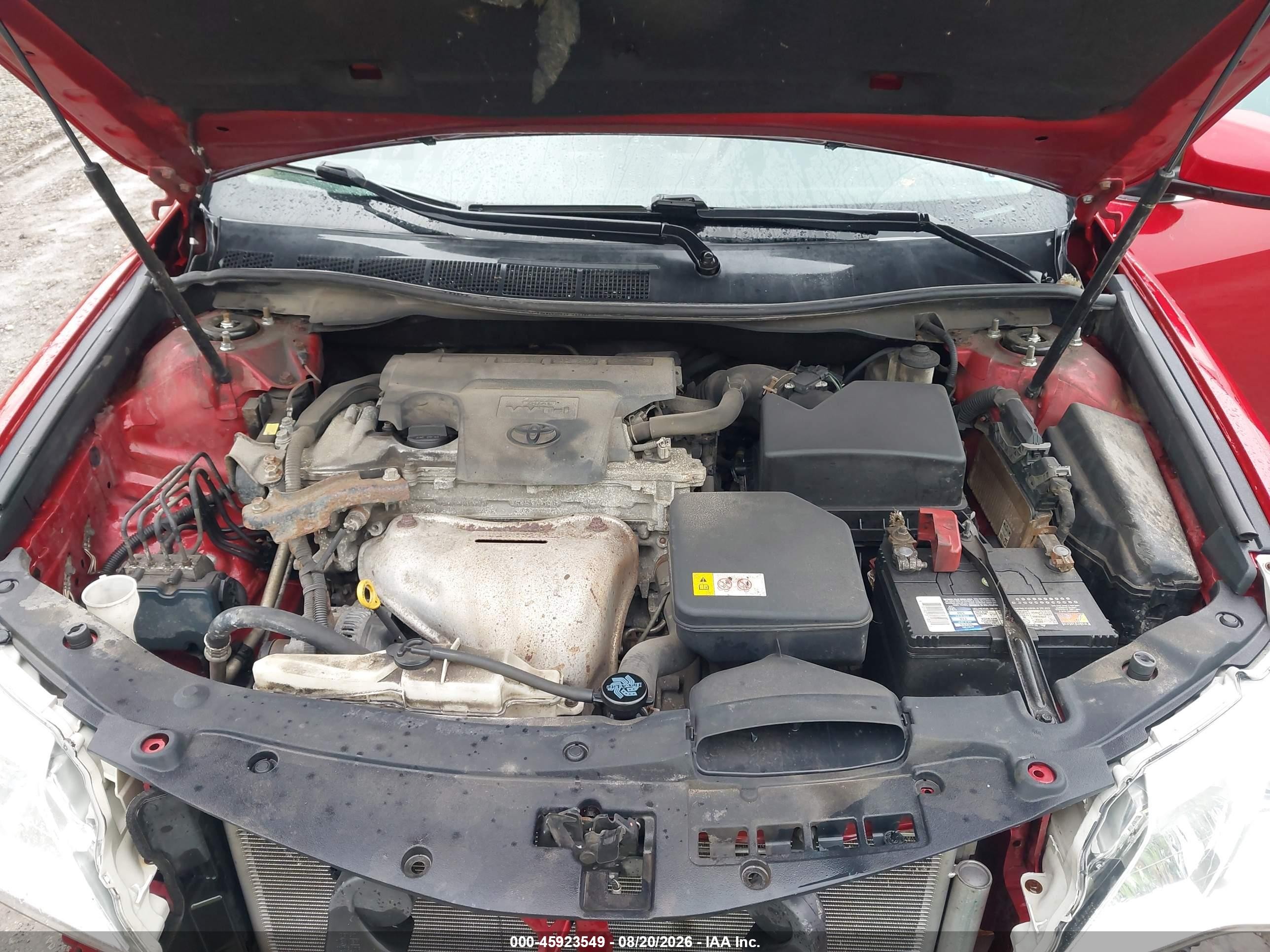 2012 Toyota Camry Le Red vin: 4T1BF1FK5CU549448