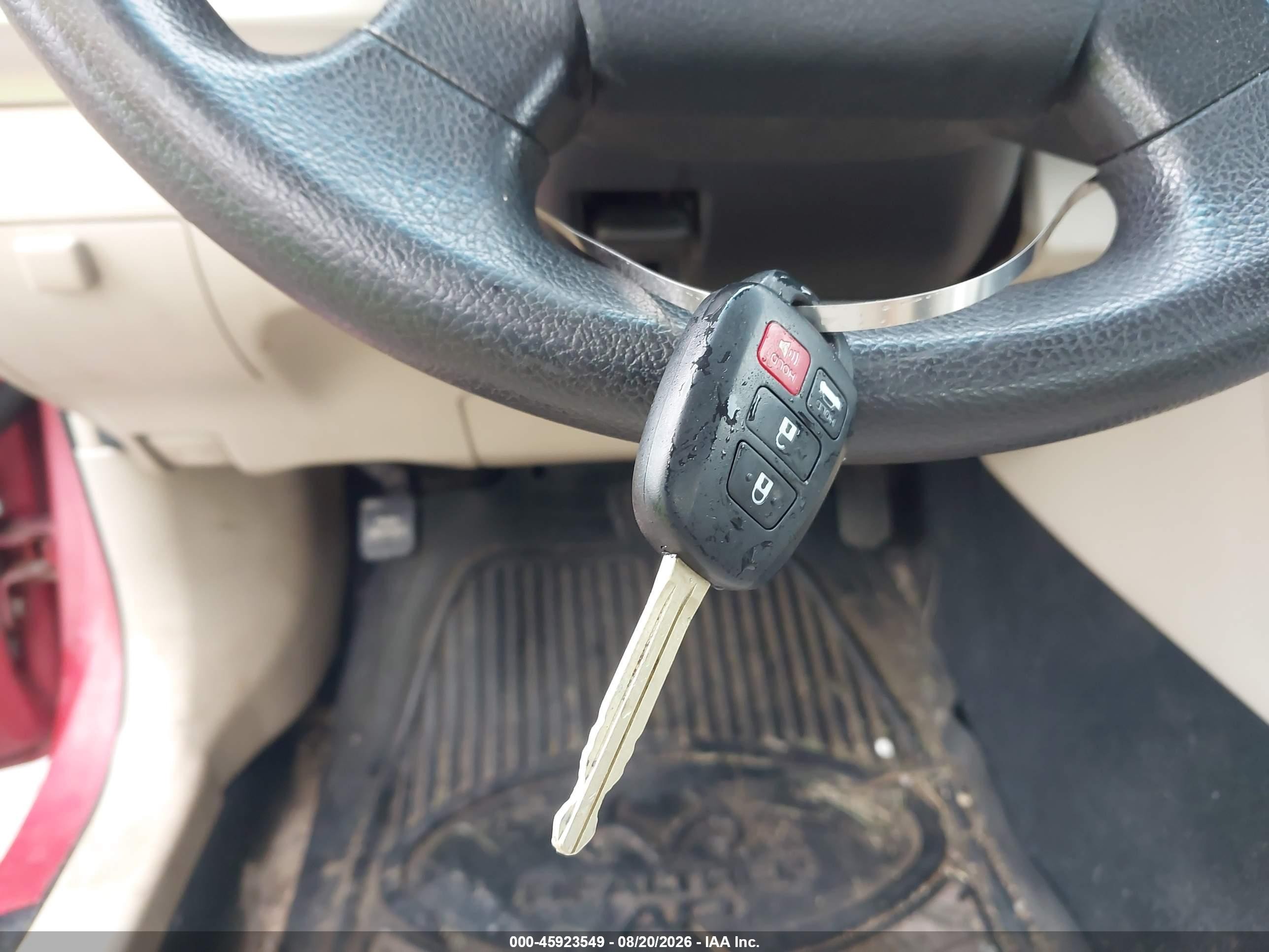 2012 Toyota Camry Le Red vin: 4T1BF1FK5CU549448