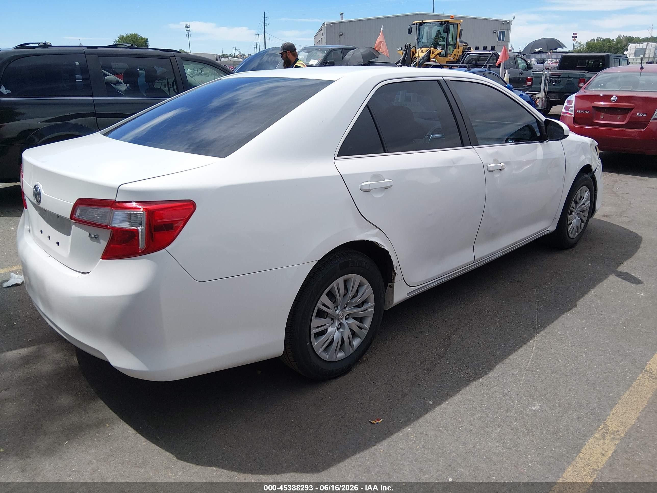 2012 Toyota Camry Le Белый vin: 4T1BF1FK5CU557064