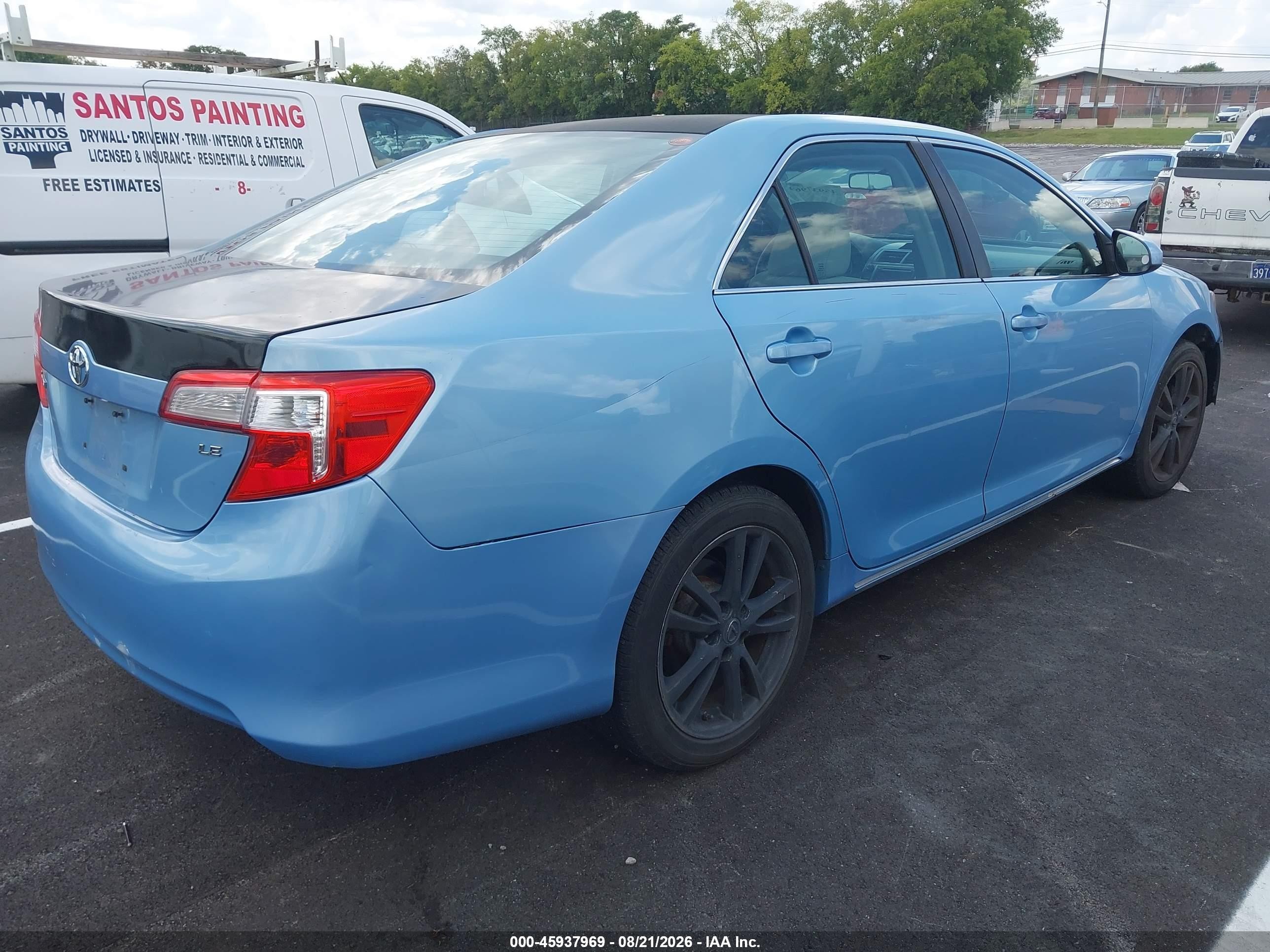 2012 Toyota Camry Le Blue vin: 4T1BF1FK5CU560420