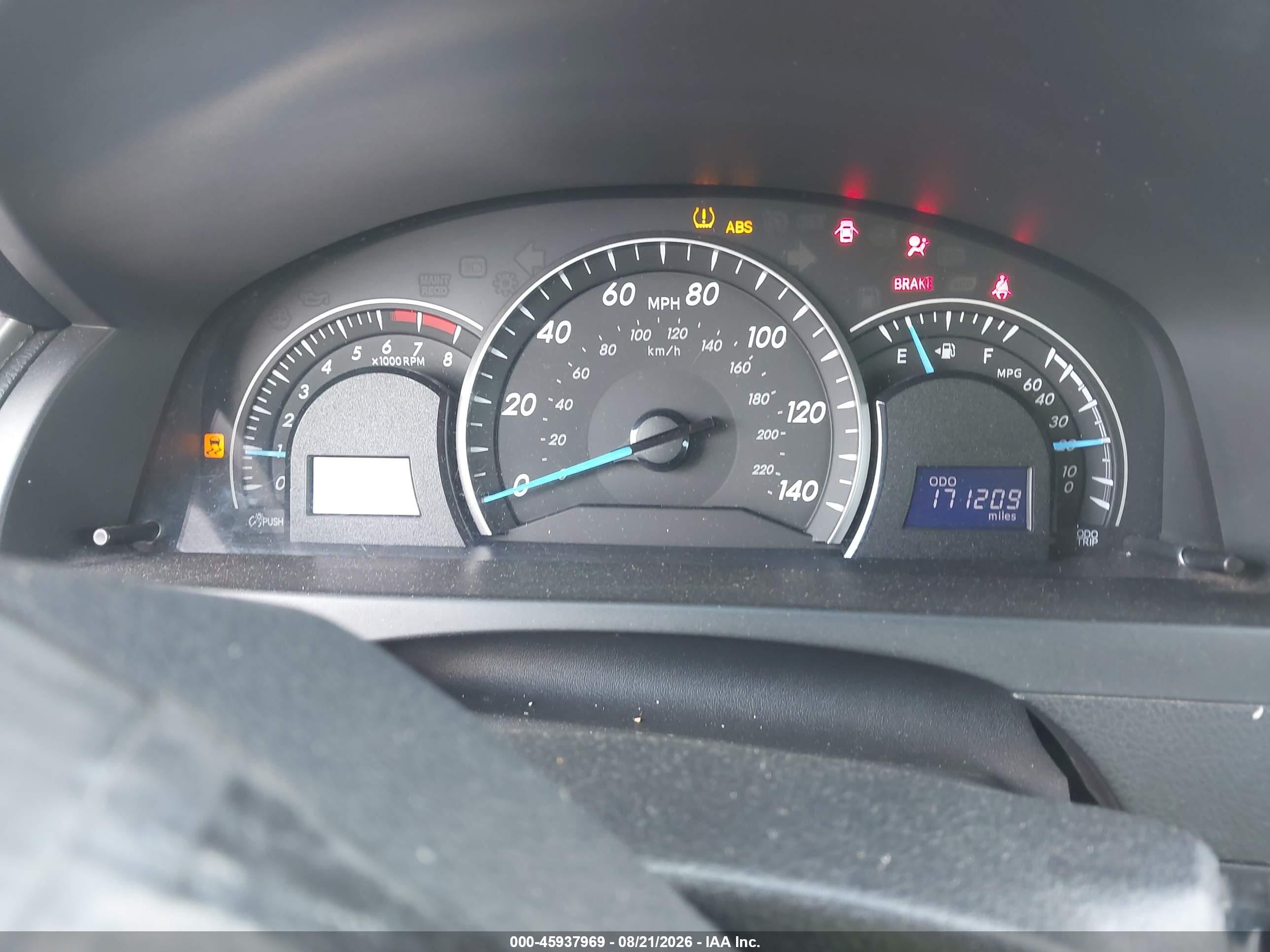 2012 Toyota Camry Le Blue vin: 4T1BF1FK5CU560420