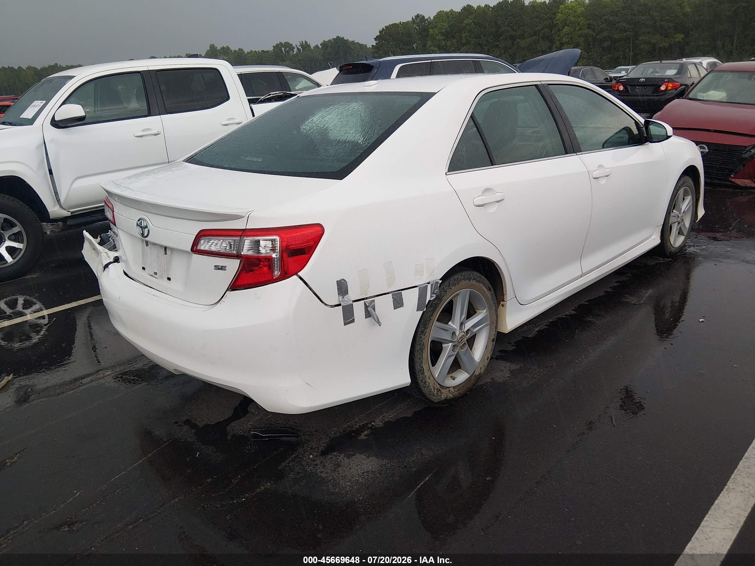 2012 Toyota Camry Se White vin: 4T1BF1FK5CU577315