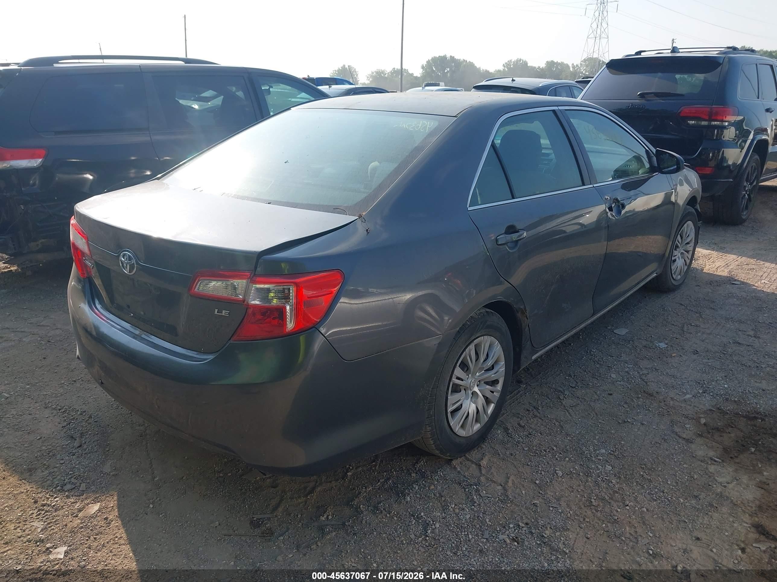 2012 Toyota Camry Le Gray vin: 4T1BF1FK5CU587262