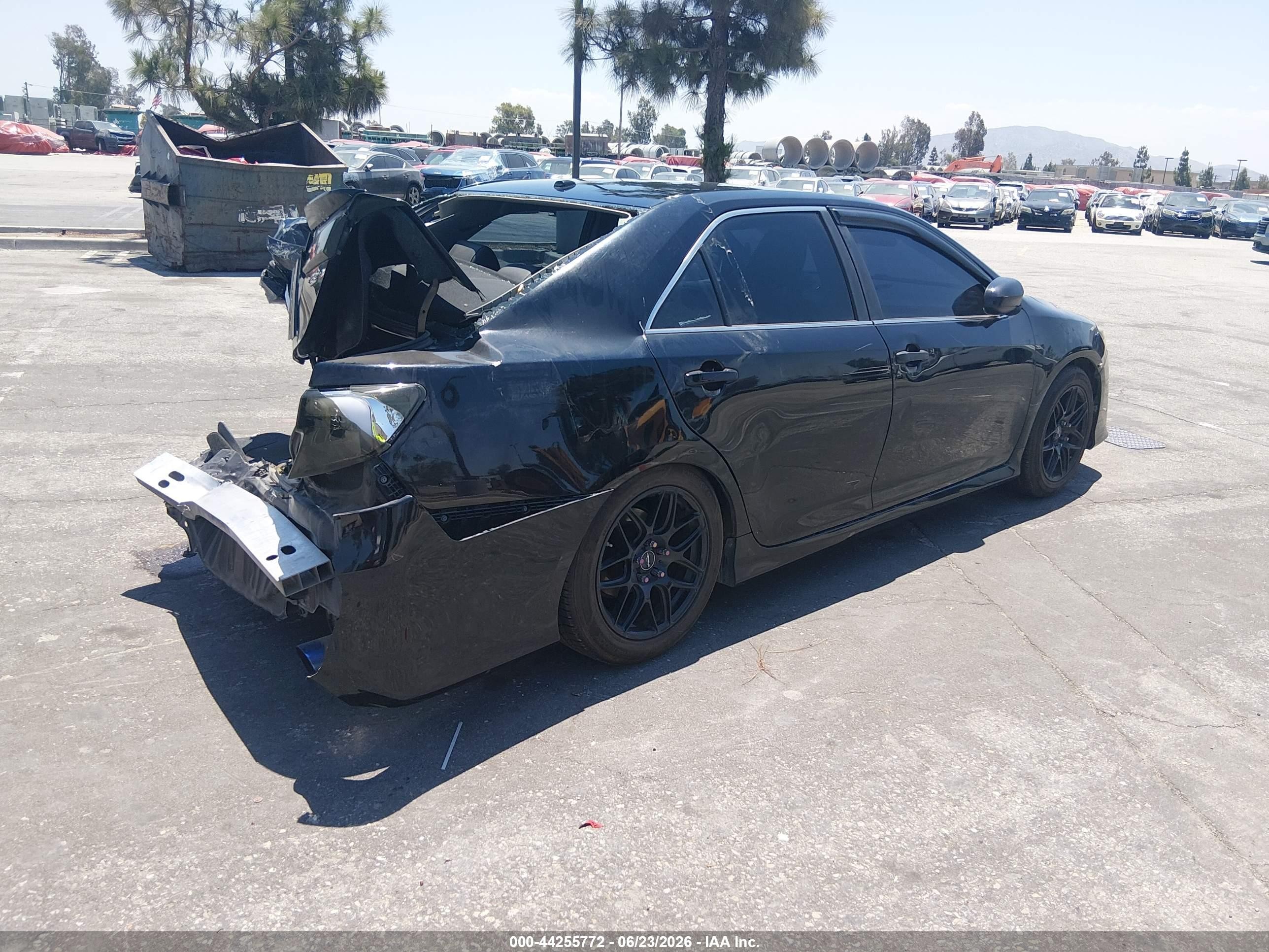 2012 Toyota Camry Se Black vin: 4T1BF1FK5CU604058