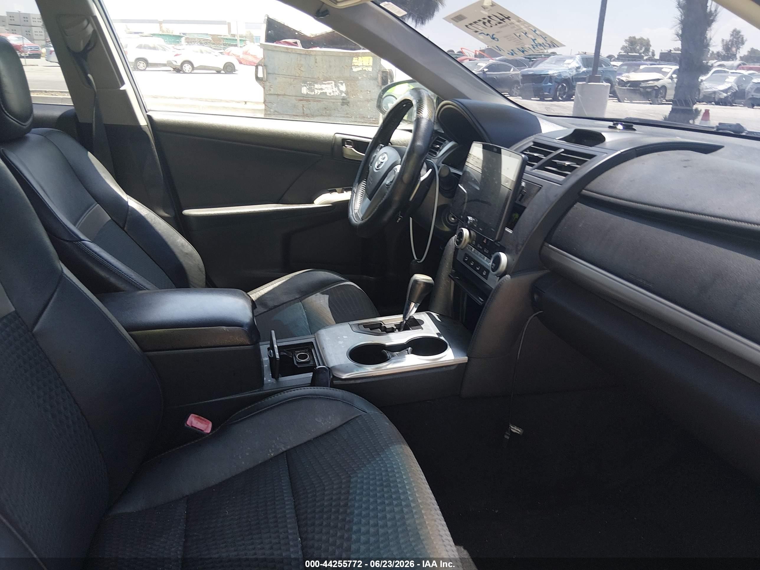 2012 Toyota Camry Se Black vin: 4T1BF1FK5CU604058