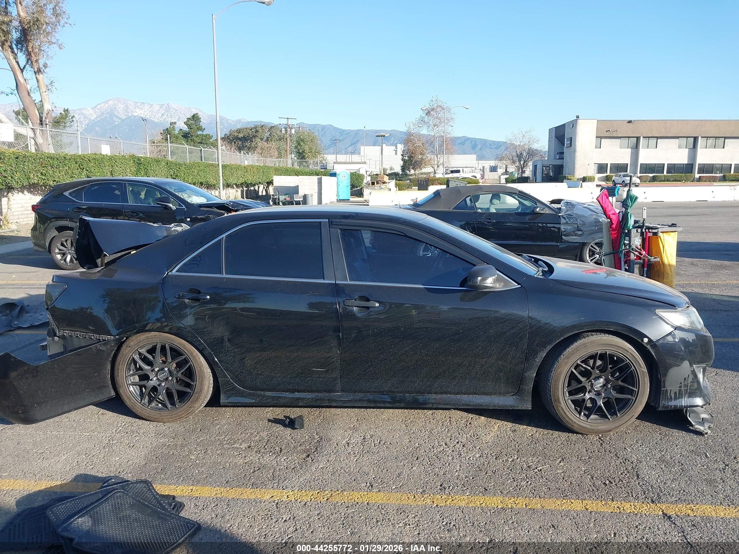 2012 Toyota Camry Se Black vin: 4T1BF1FK5CU604058
