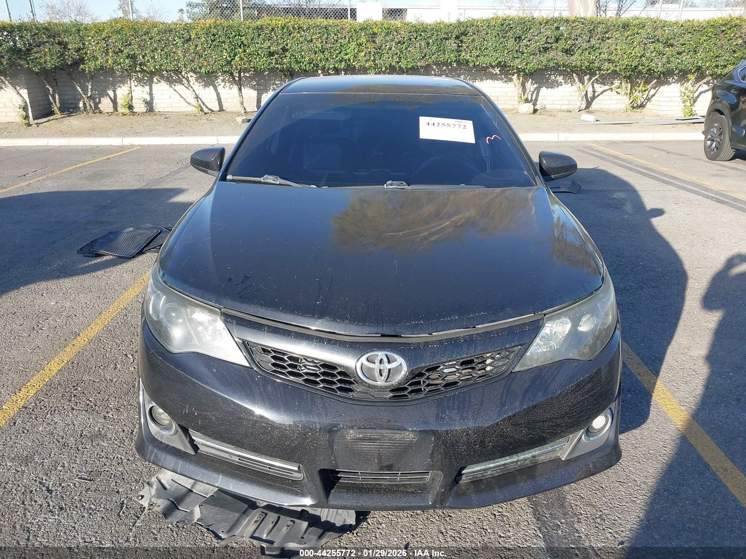 2012 Toyota Camry Se Black vin: 4T1BF1FK5CU604058