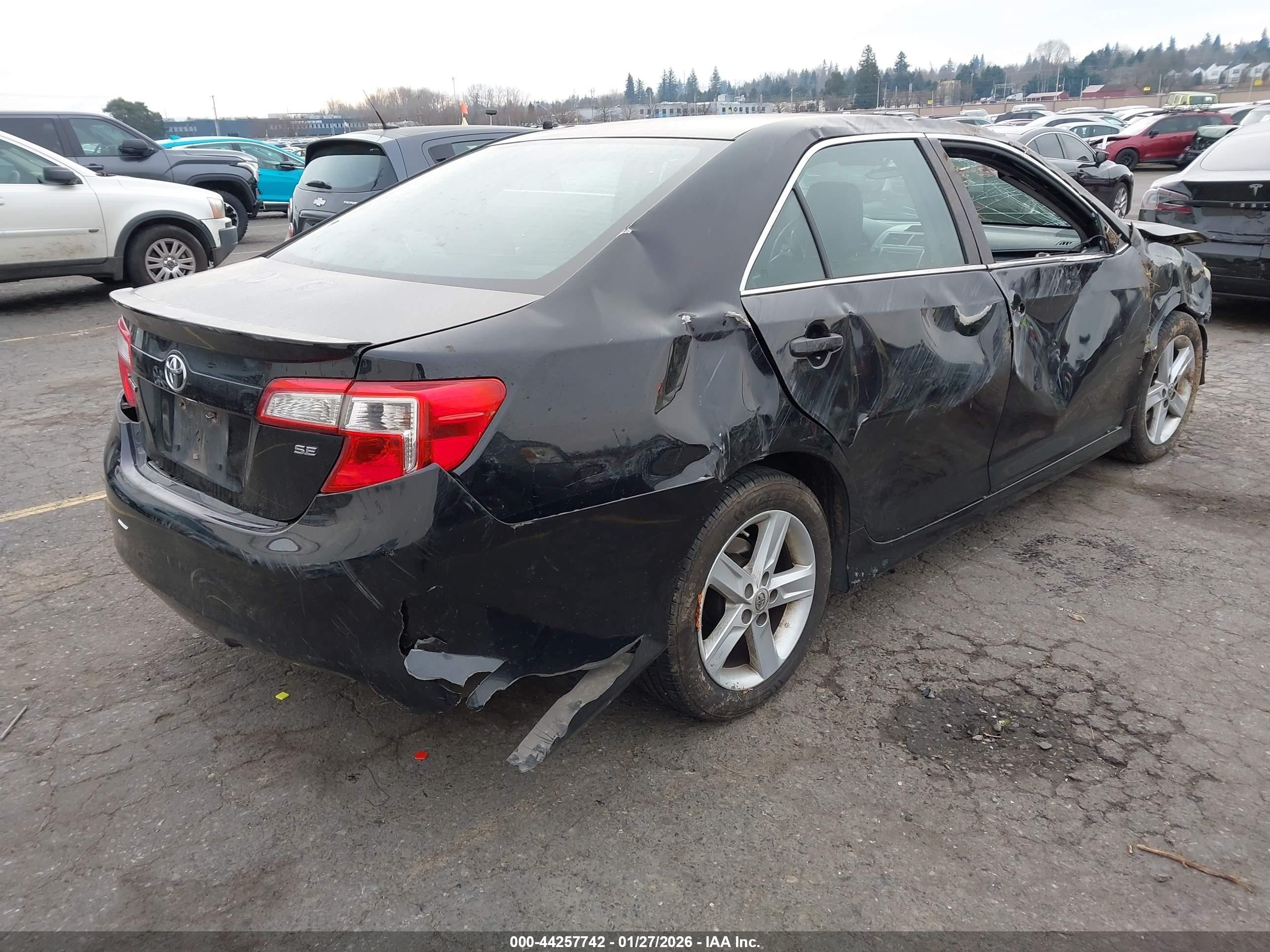 2013 Toyota Camry Se Black vin: 4T1BF1FK5DU264332