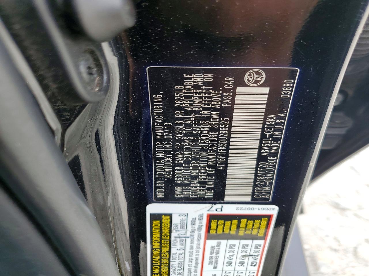 2013 Toyota Camry Se Black vin: 4T1BF1FK5DU286525