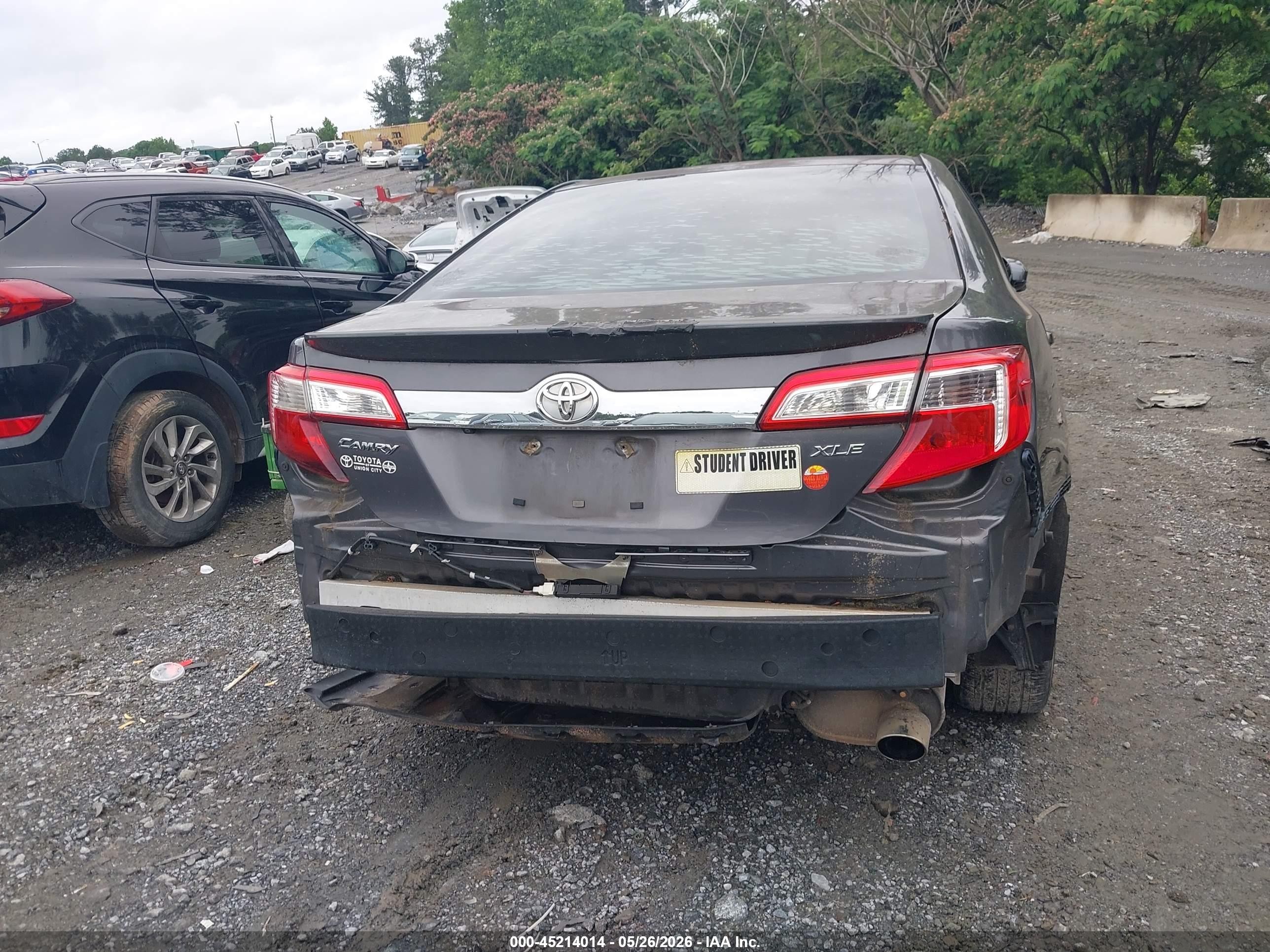 2013 Toyota Camry Xle Gray vin: 4T1BF1FK5DU288856