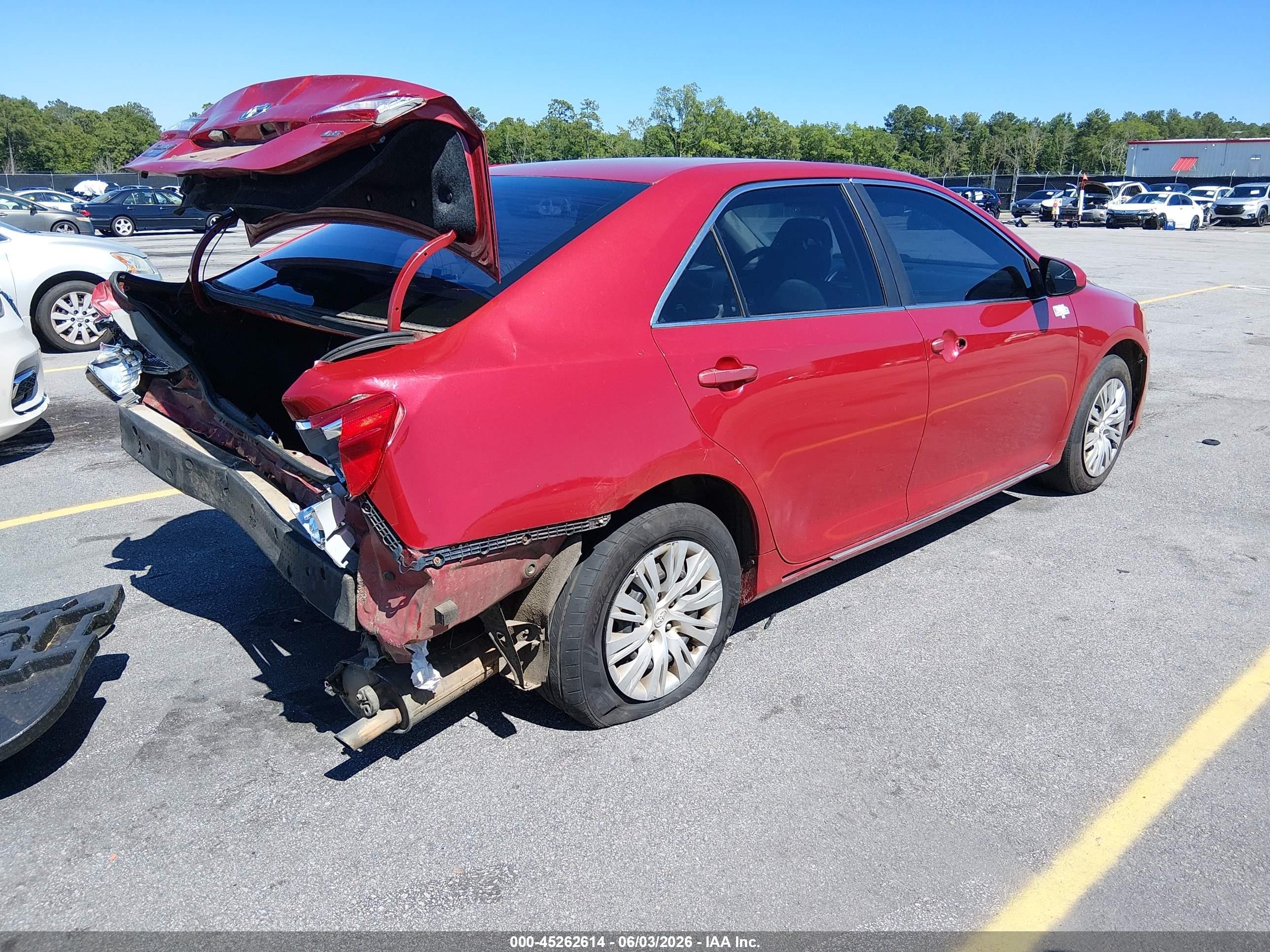 2013 Toyota Camry Le Красный vin: 4T1BF1FK5DU654430