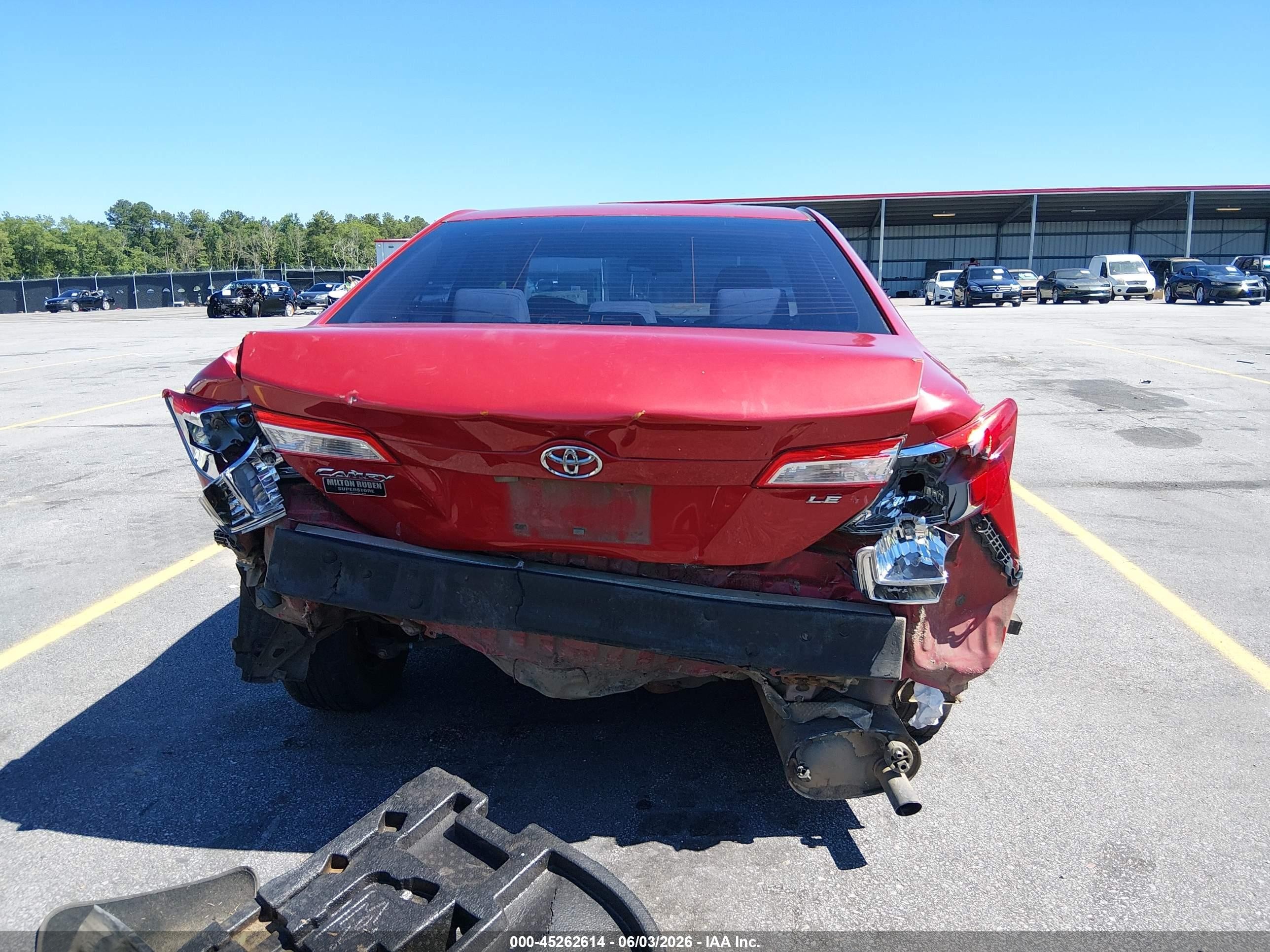 2013 Toyota Camry Le Красный vin: 4T1BF1FK5DU654430