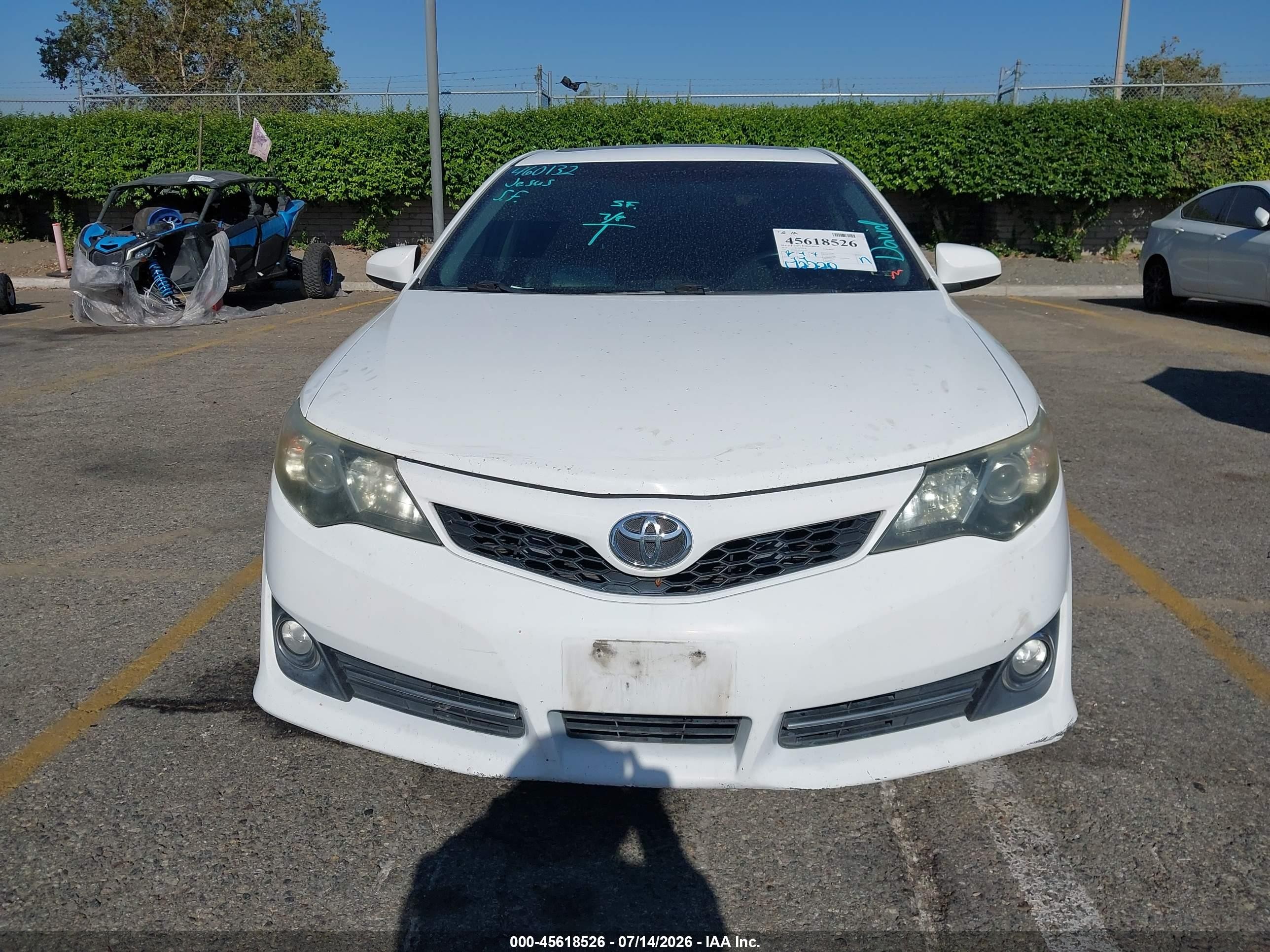 2013 Toyota Camry Se White vin: 4T1BF1FK5DU657229