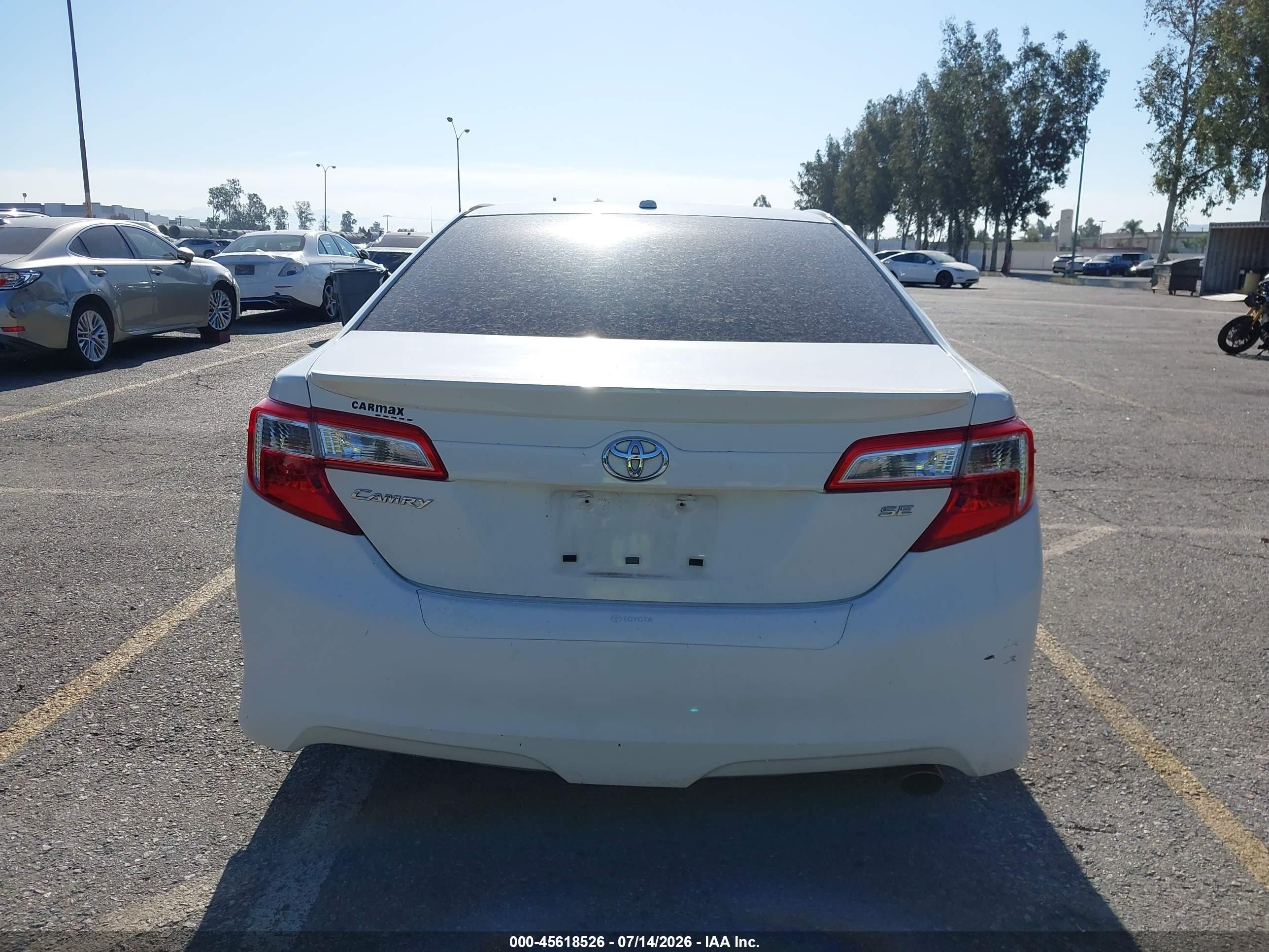 2013 Toyota Camry Se White vin: 4T1BF1FK5DU657229