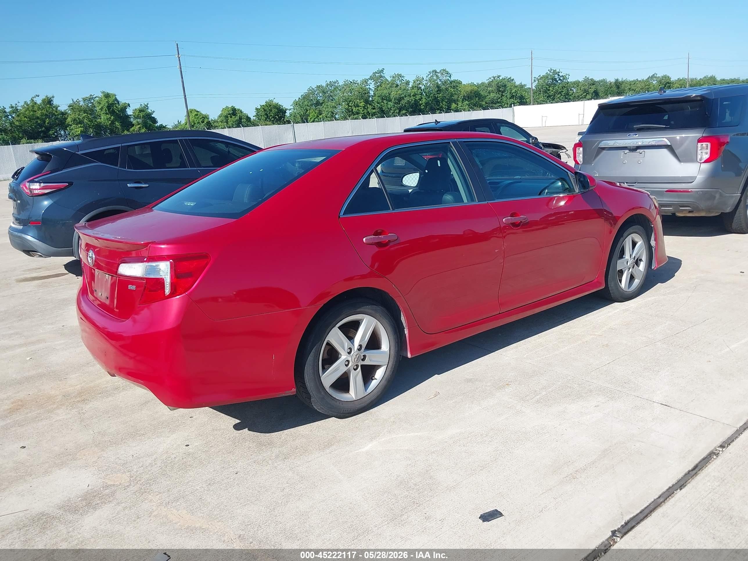 2013 Toyota Camry Se Red vin: 4T1BF1FK5DU664441