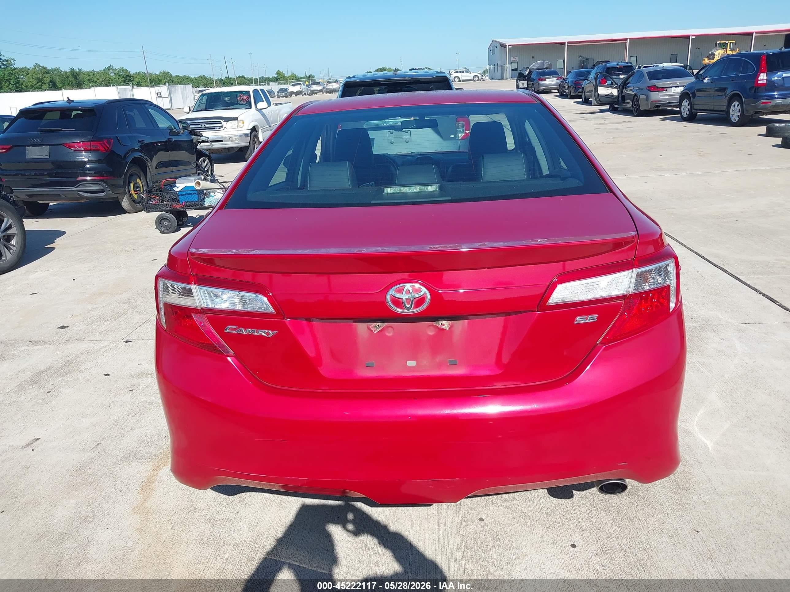 2013 Toyota Camry Se Red vin: 4T1BF1FK5DU664441