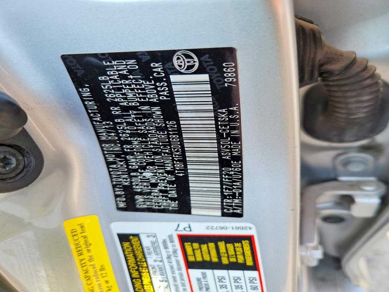 2013 Toyota Camry Se Silver vin: 4T1BF1FK5DU681126