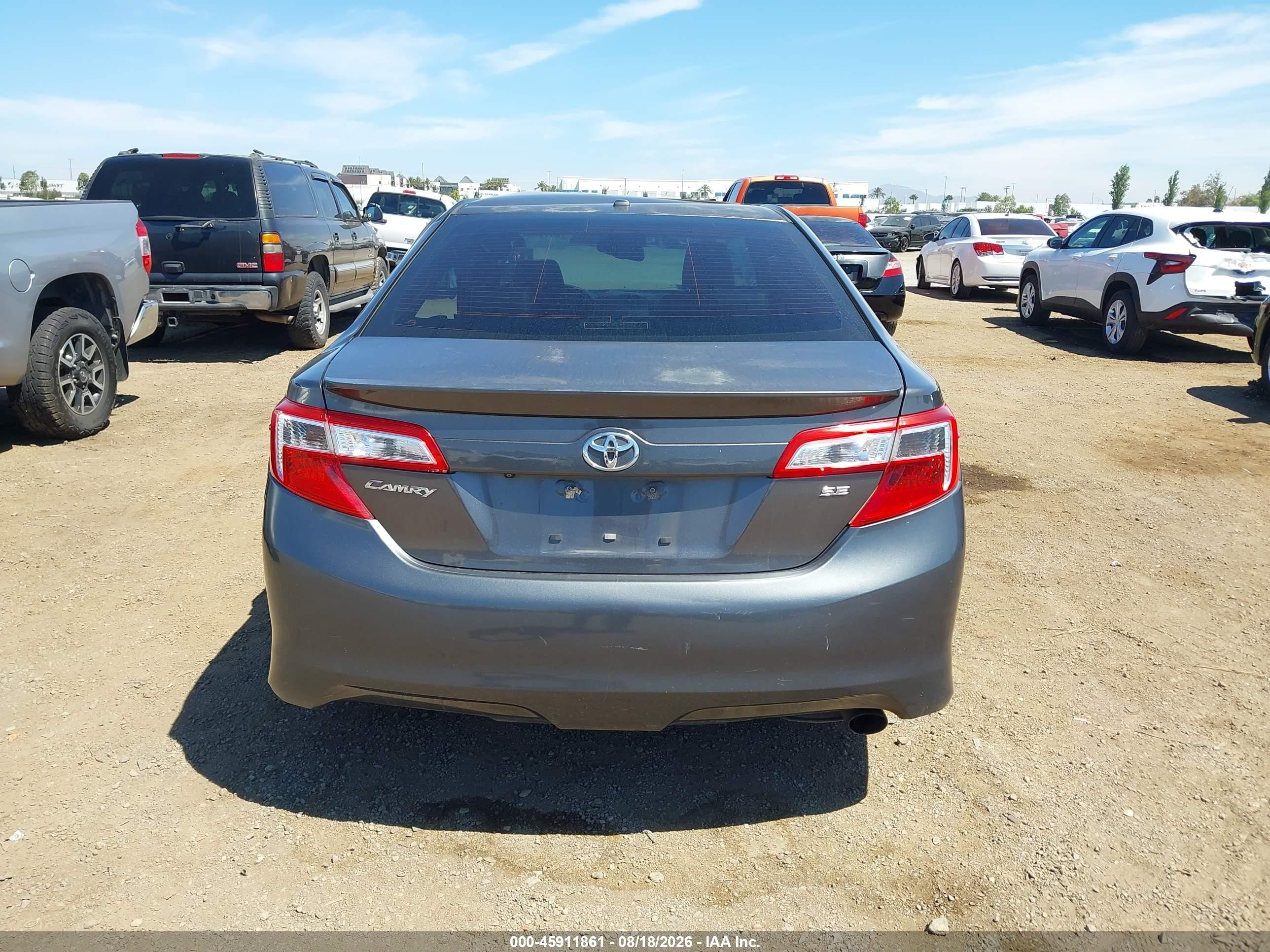 2013 Toyota Camry Se Серый vin: 4T1BF1FK5DU709362