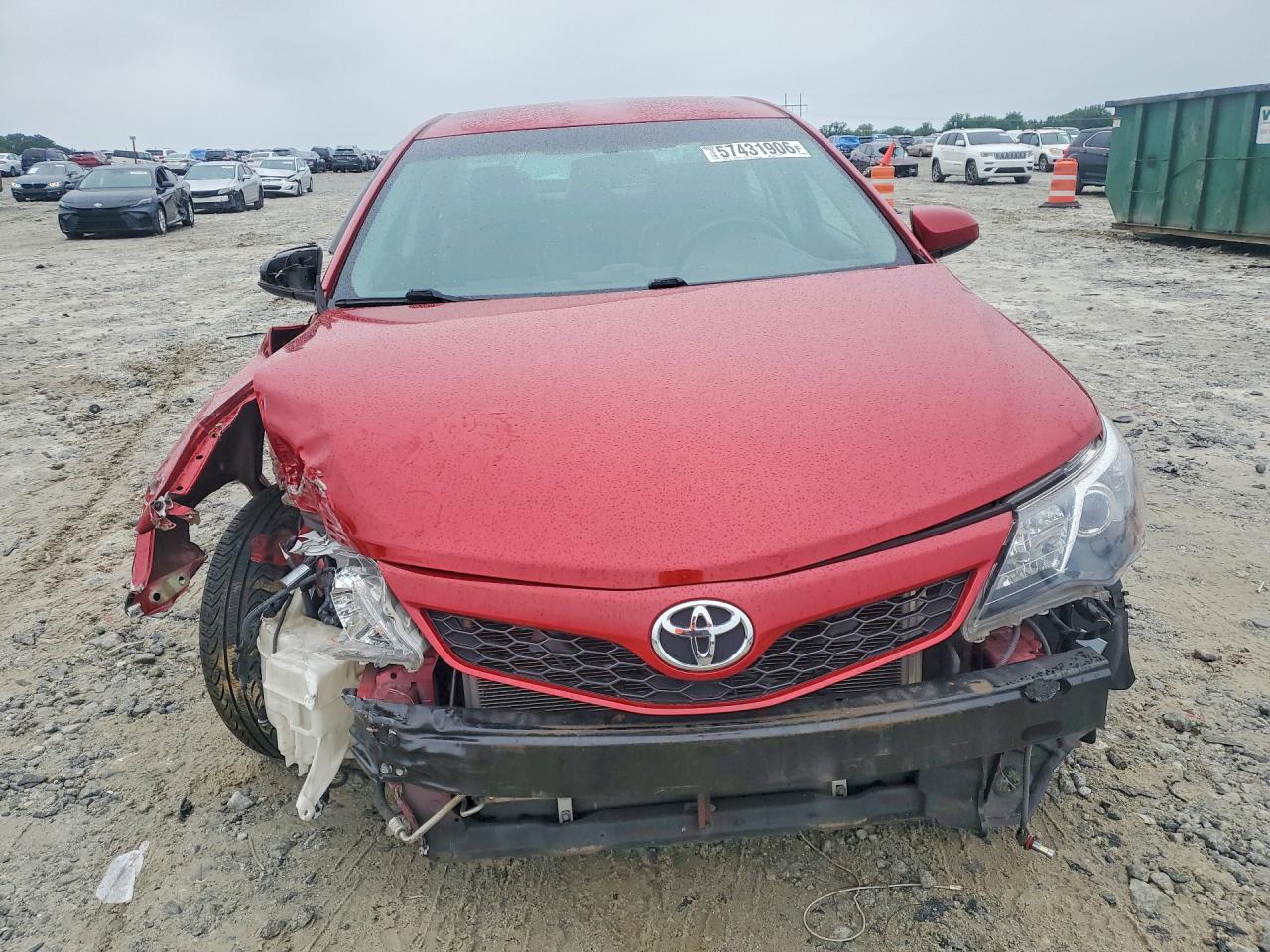 2013 Toyota Camry Se Red vin: 4T1BF1FK5DU709684