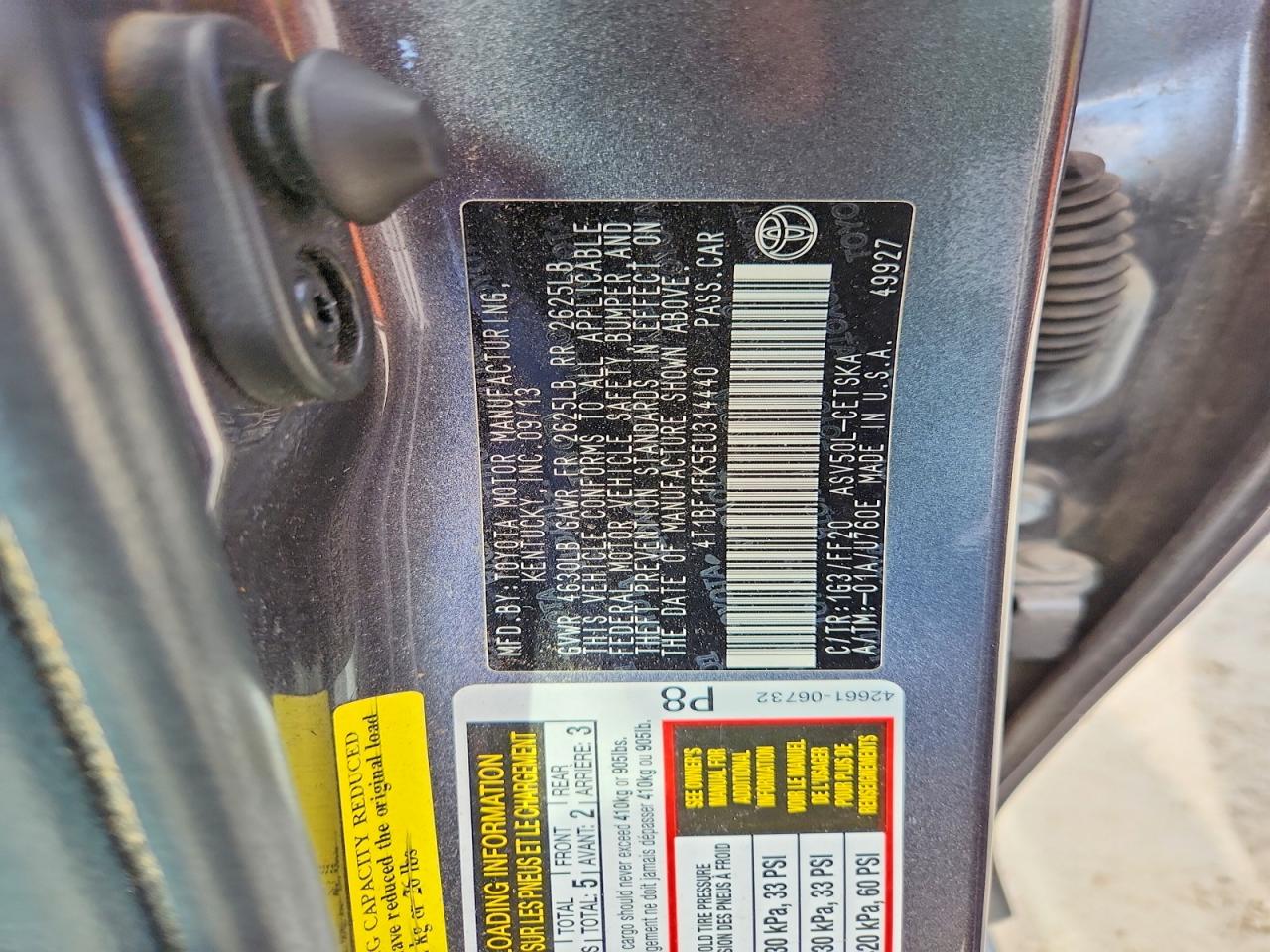 2014 Toyota Camry Se Sport Gray vin: 4T1BF1FK5EU314440