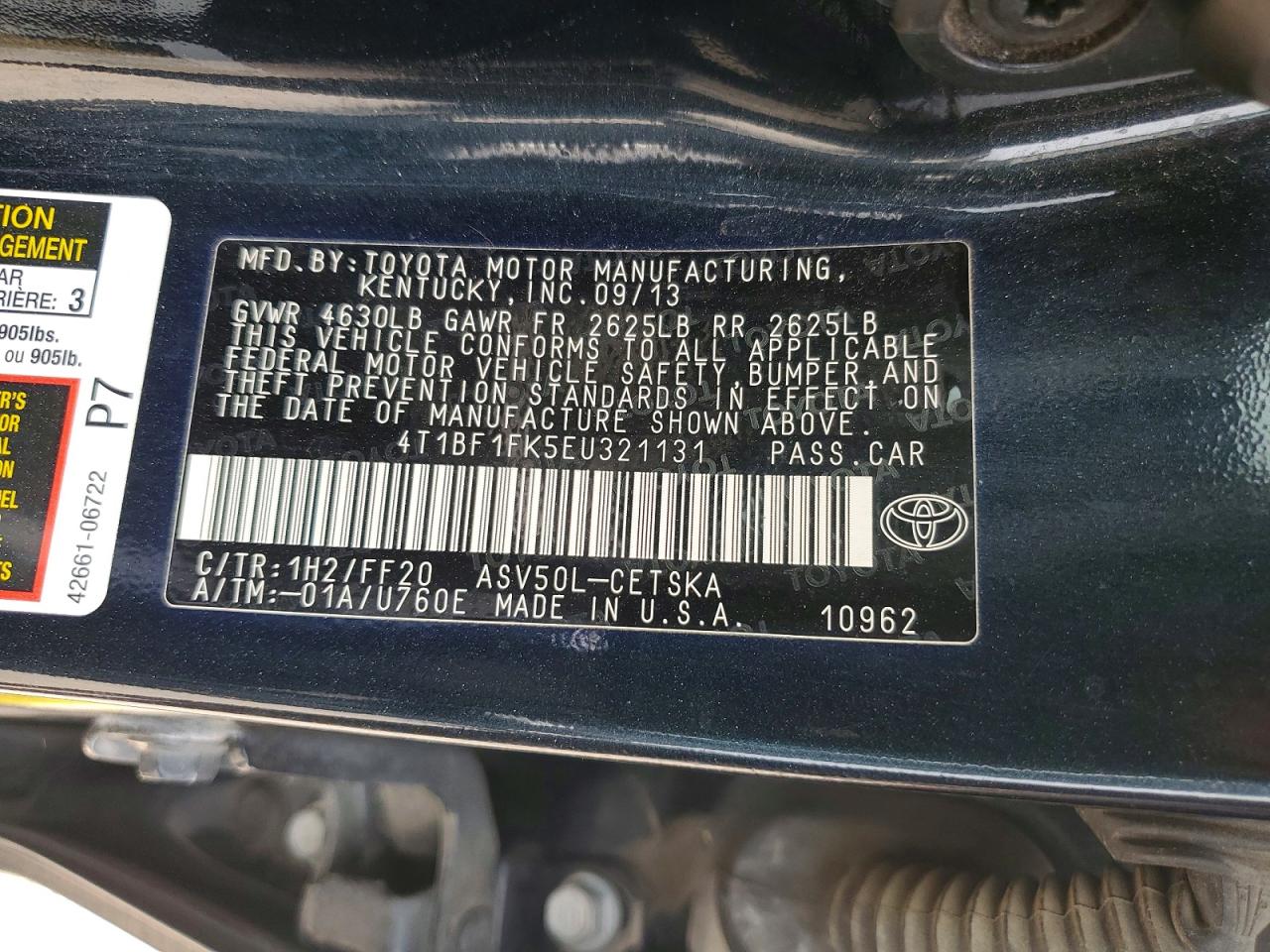2014 Toyota Camry Se Черный vin: 4T1BF1FK5EU321131