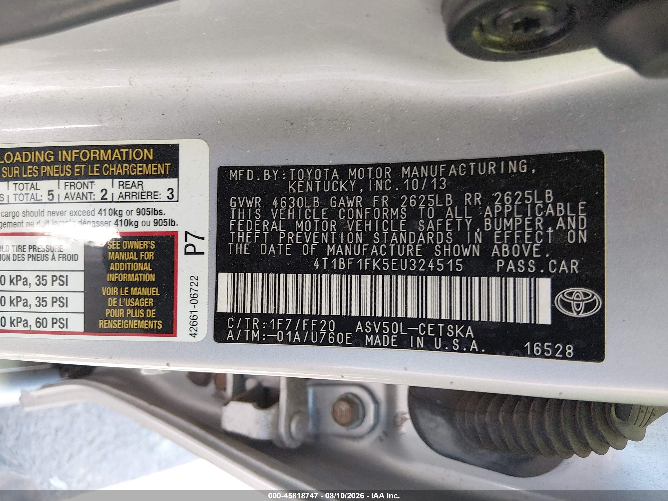 2014 Toyota Camry Se Silver vin: 4T1BF1FK5EU324515